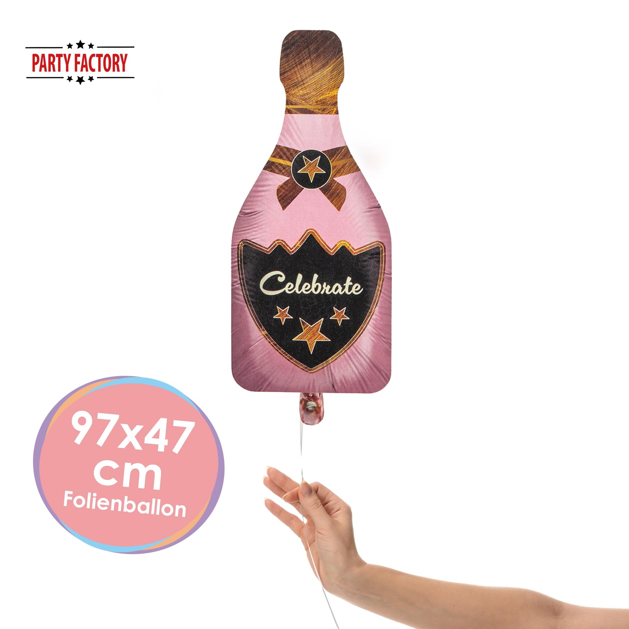 Foil balloon champagne pink 2