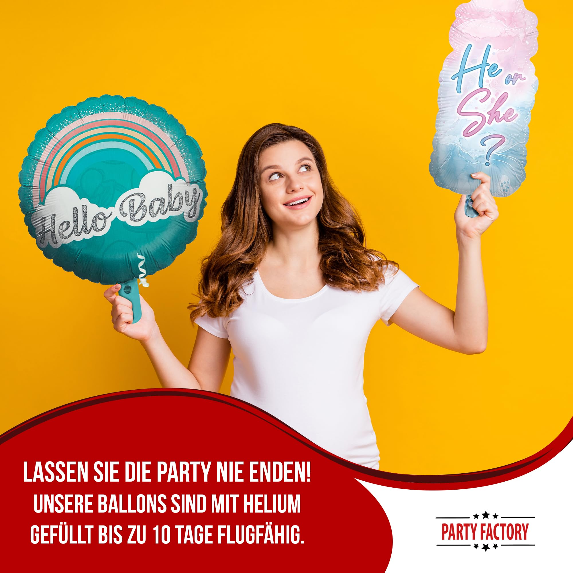 Folienballon Gender Reveal Rosa Blau Babyflasche 32 x 78 cm 3
