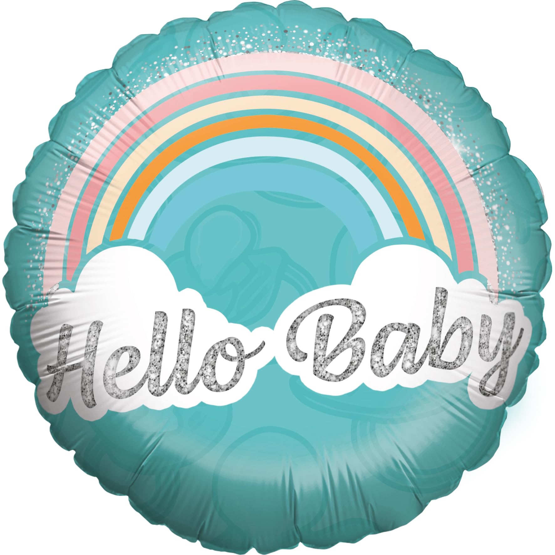 Foil balloon Gender Reveal Hello Baby, round, 45cm