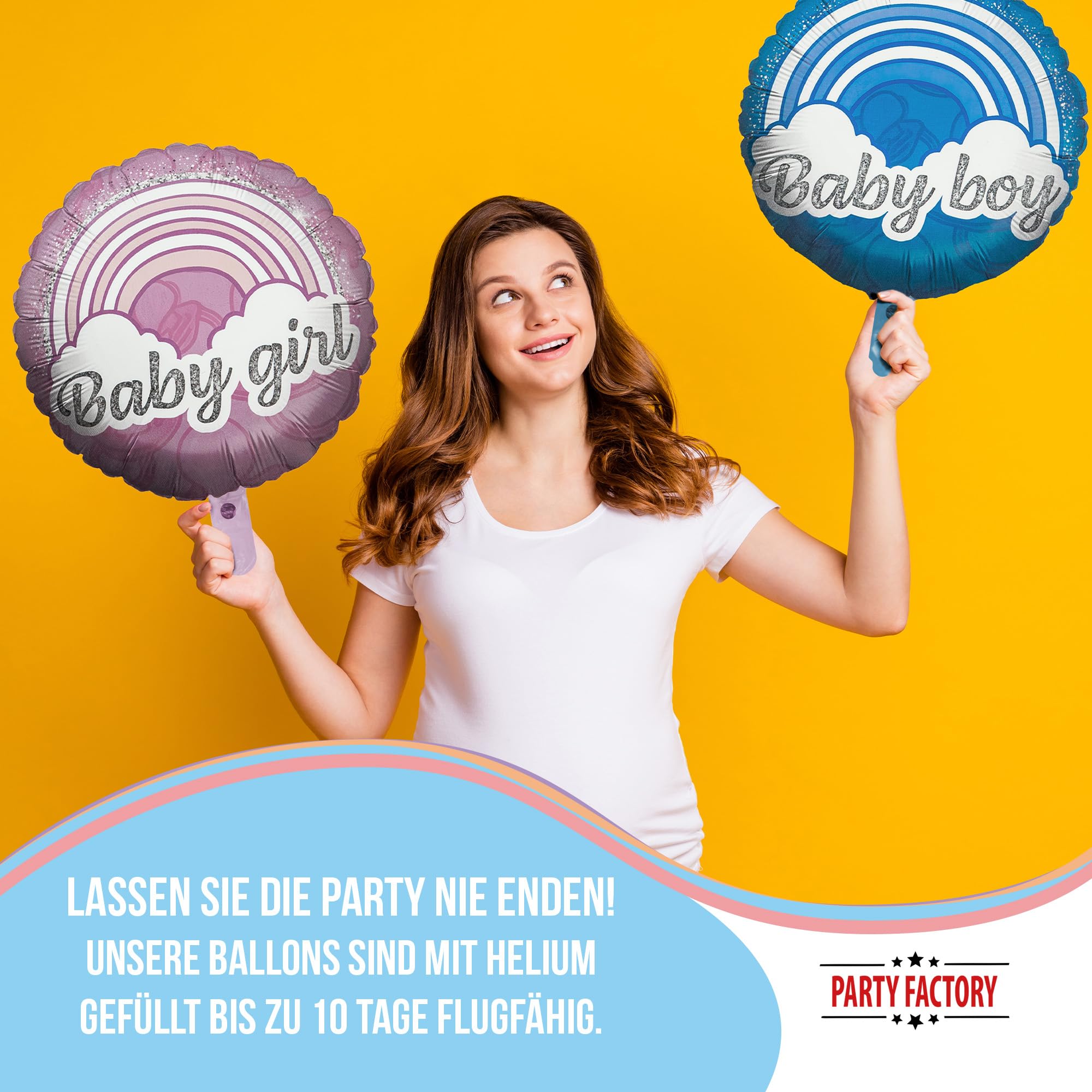 Folienballon Gender Reveal Baby Boy rund 45cm 3