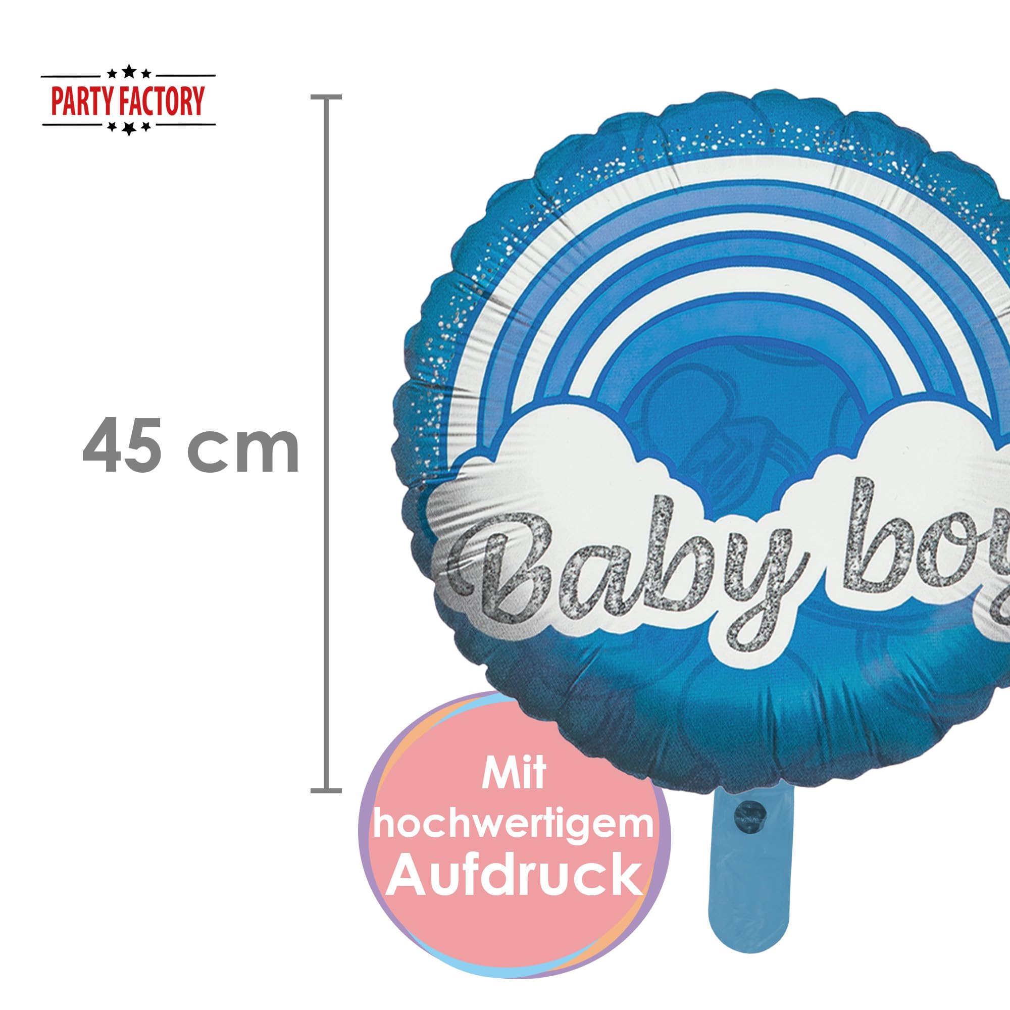 Folienballon Gender Reveal Baby Boy rund 45cm 4