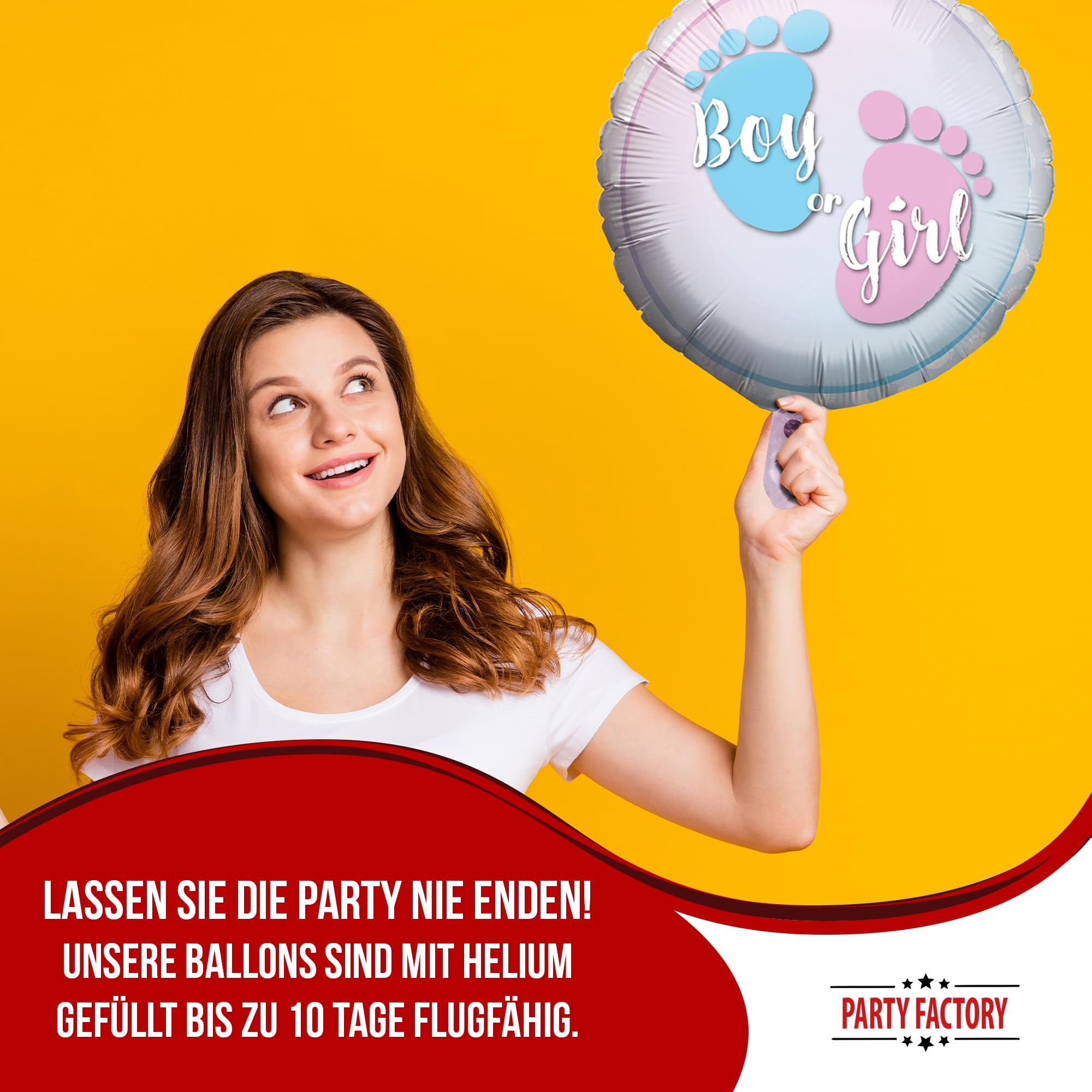 Folienballon Gender Reveal Boy or Girl rund 45cm 3