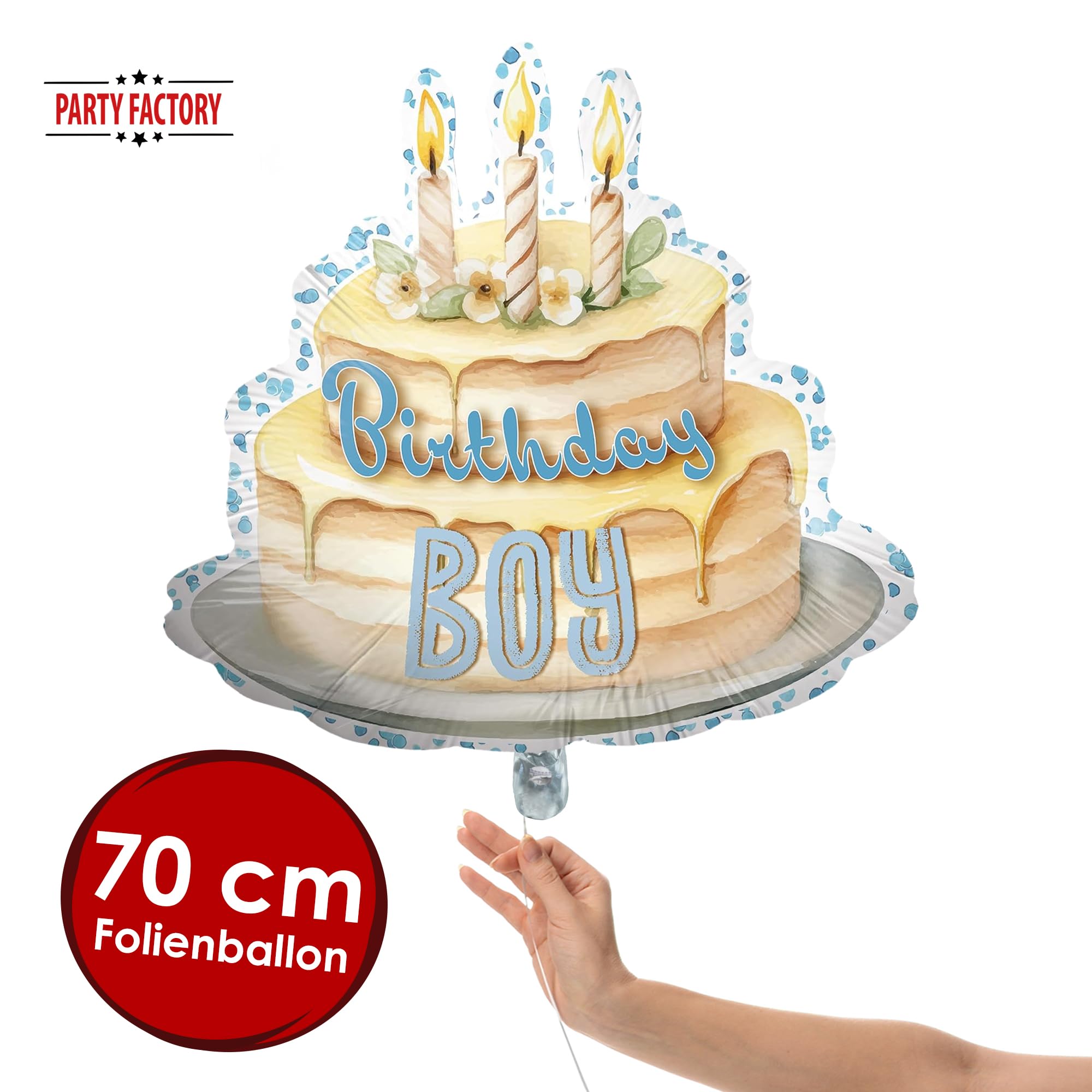Foil Balloon Happy Birthday Cake Birthday Boy 70 x 65 cm 2