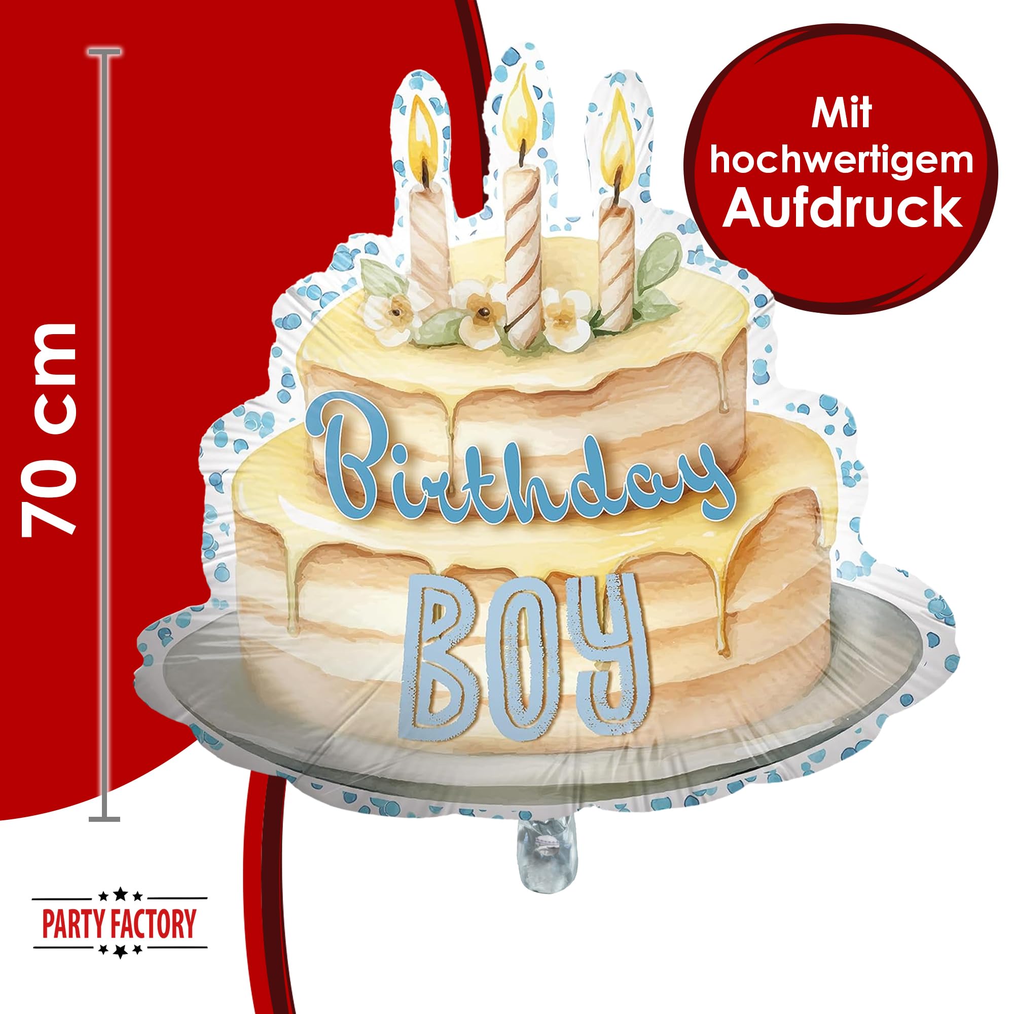 Foil Balloon Happy Birthday Cake Birthday Boy 70 x 65 cm 4