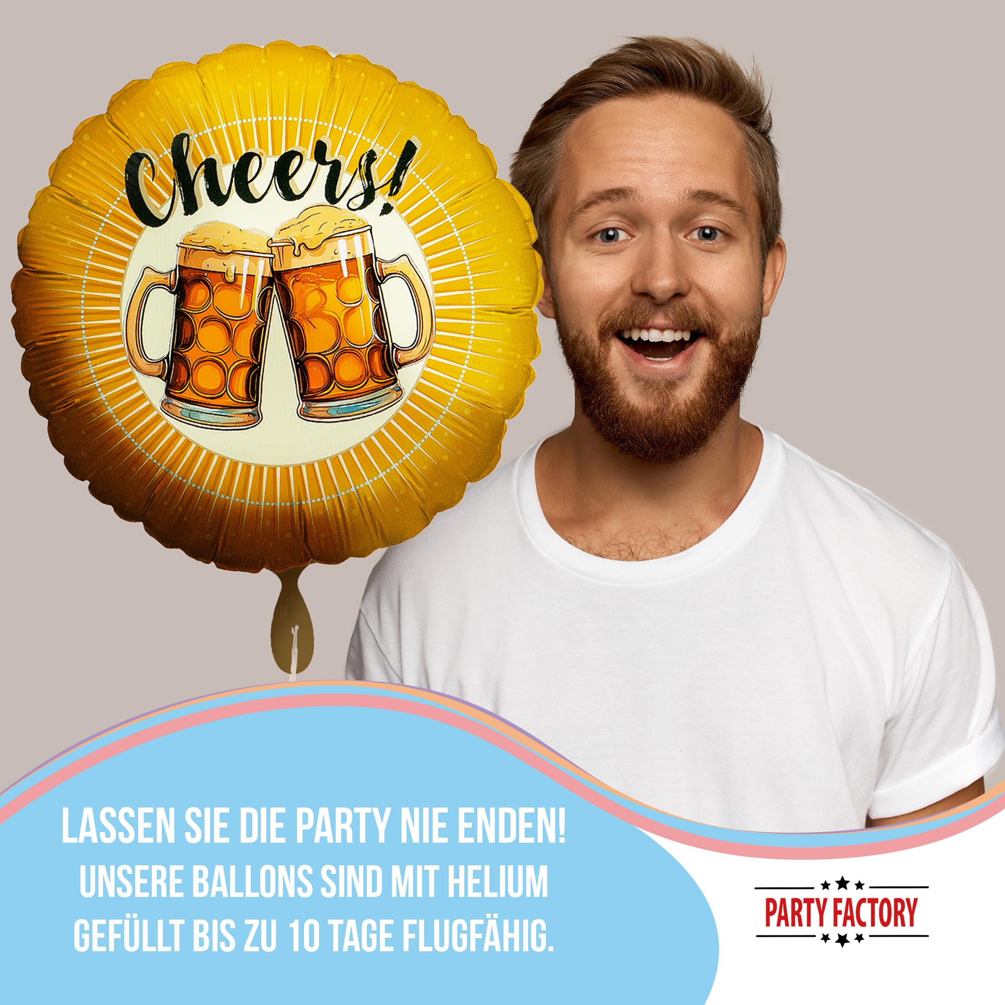 Foil balloon beer round 45cm 3
