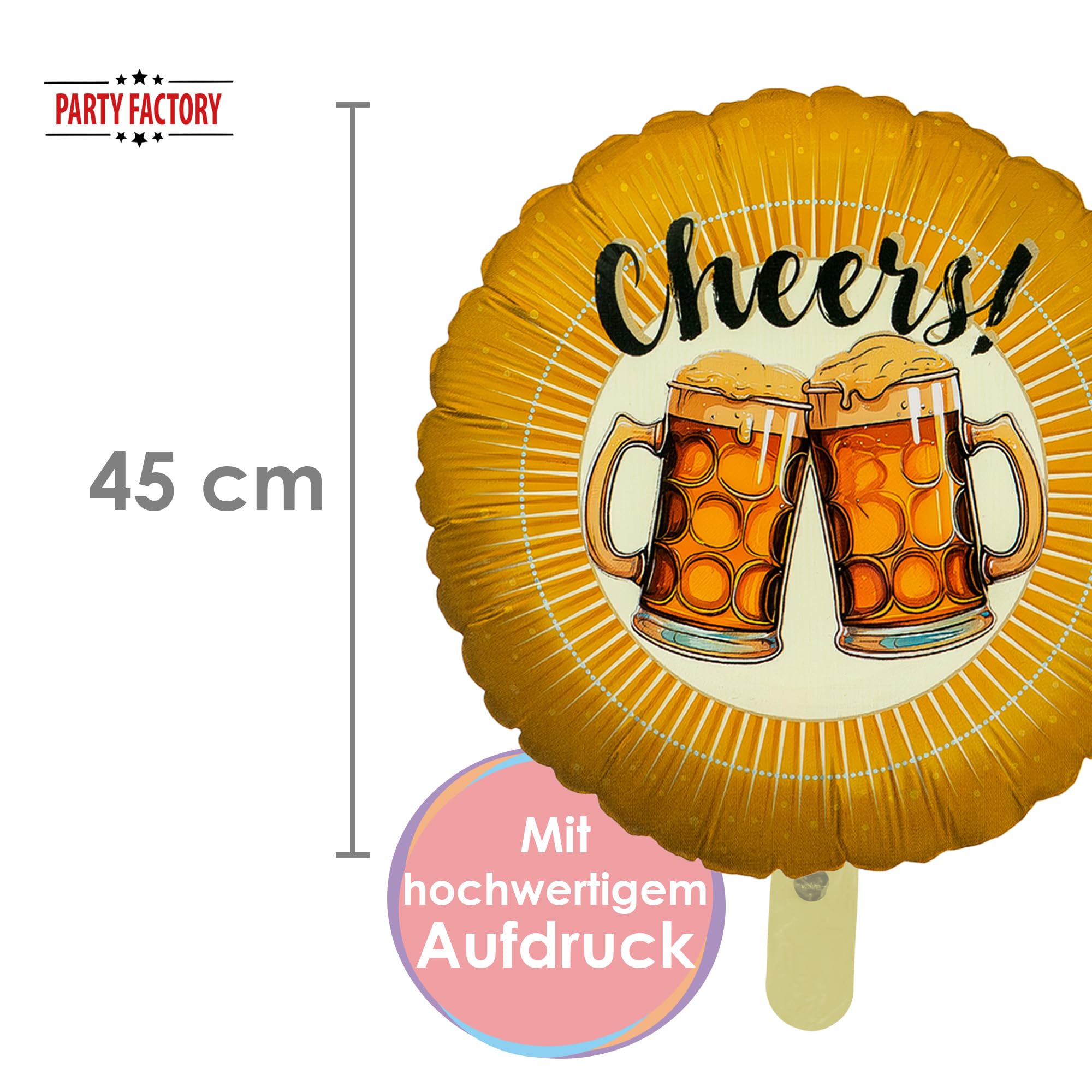 Foil balloon beer round 45cm 4