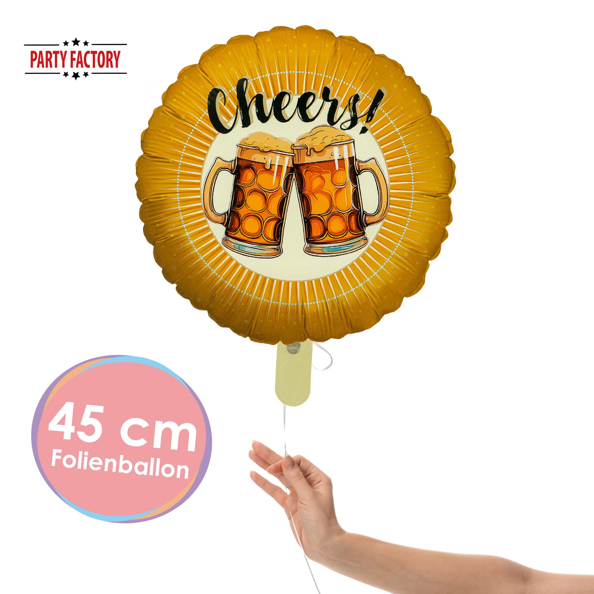 Foil balloon beer round 45cm 2