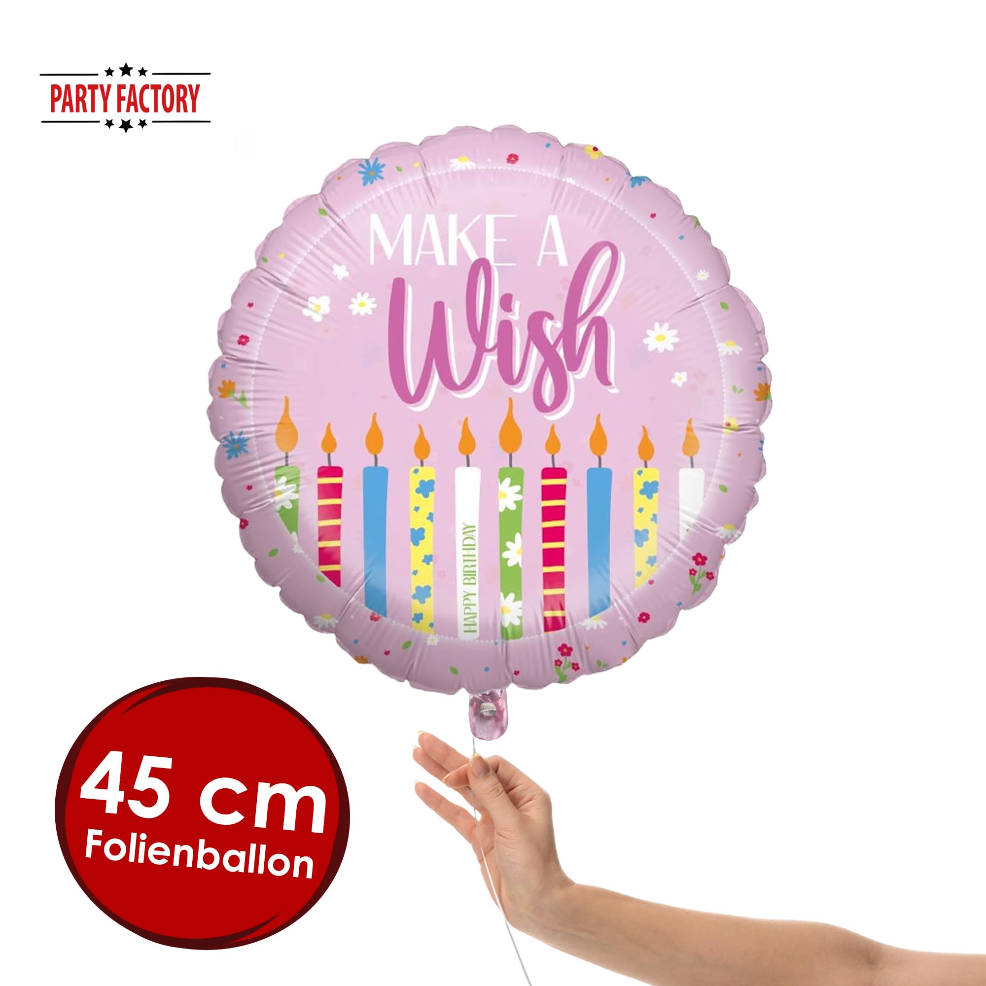 Foil balloon Happy Birthday Pink 45cm Motif 2 2