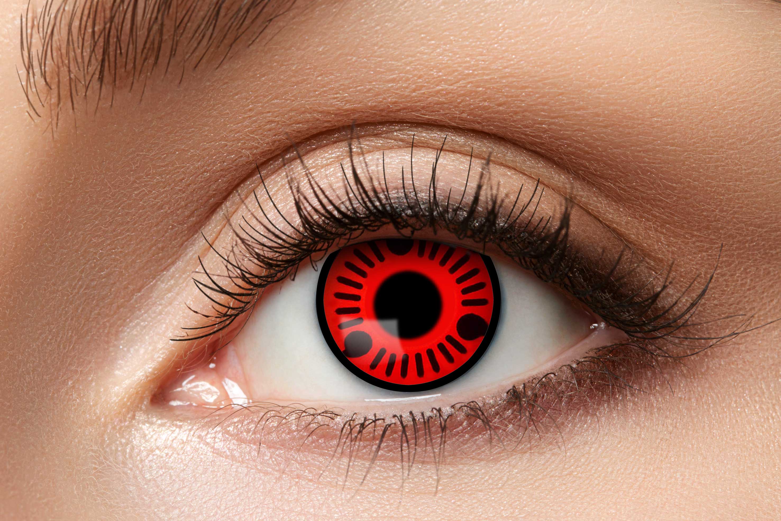 Zoelibat Eyecatcher 12 Monats-Kontaktlinsen Red Itachi 2