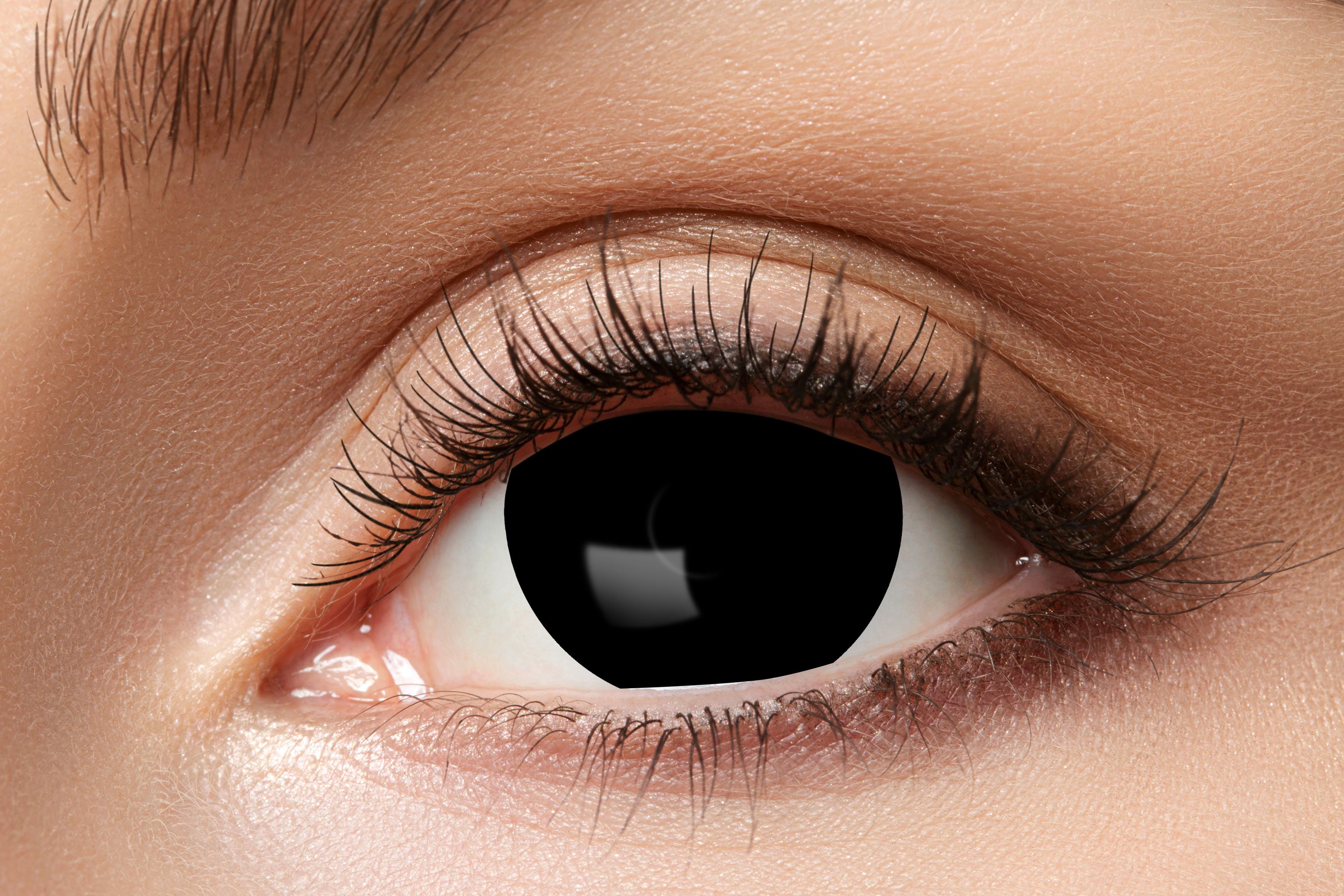 Zoelibat Eyecatcher 6-Month Mini Sclera Black Eye Contact Lenses 2