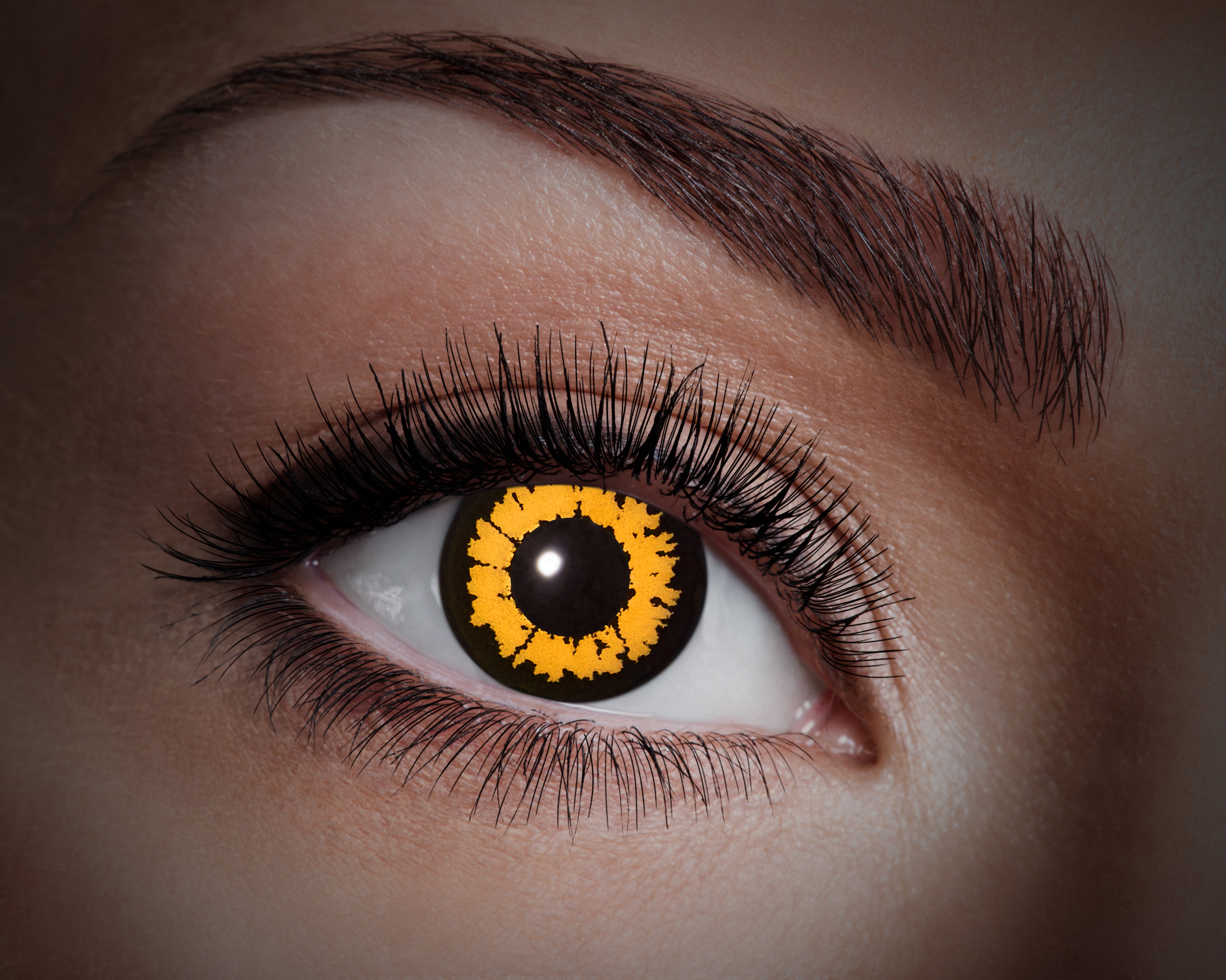 Zoelibat Eyecatcher 12 Monats-Kontaktlinsen UV Flash Orange Animal 2