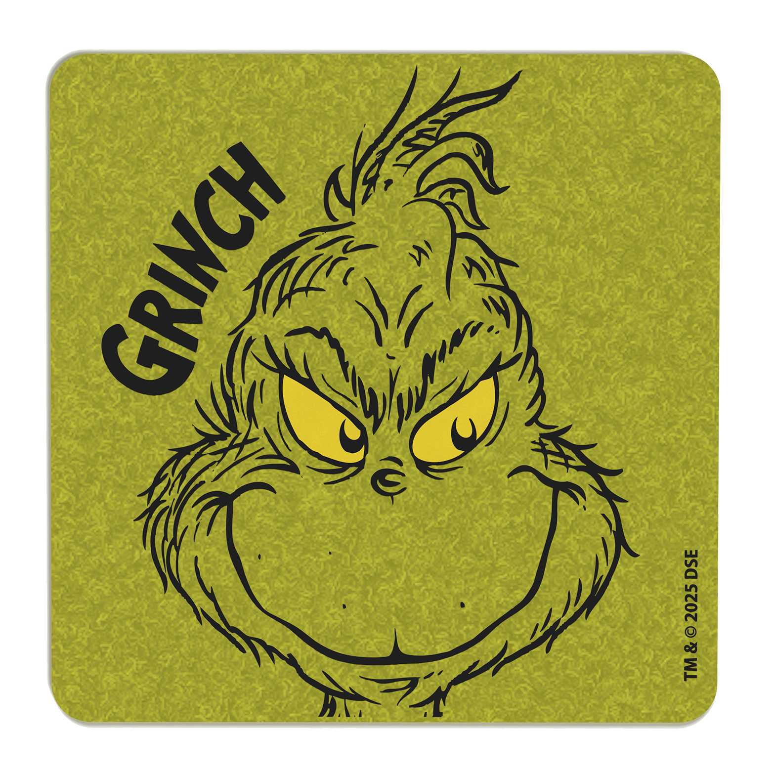 The Grinch Drink Coasters Set of 4 Green - Christmas Table Decoration 8