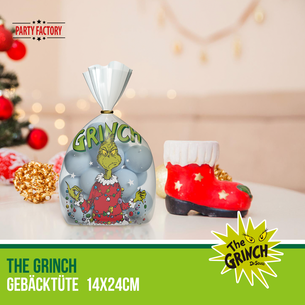 The Grinch Gebäcktüten 8er Set – Geschenkbeutel Weihnachten Party 11