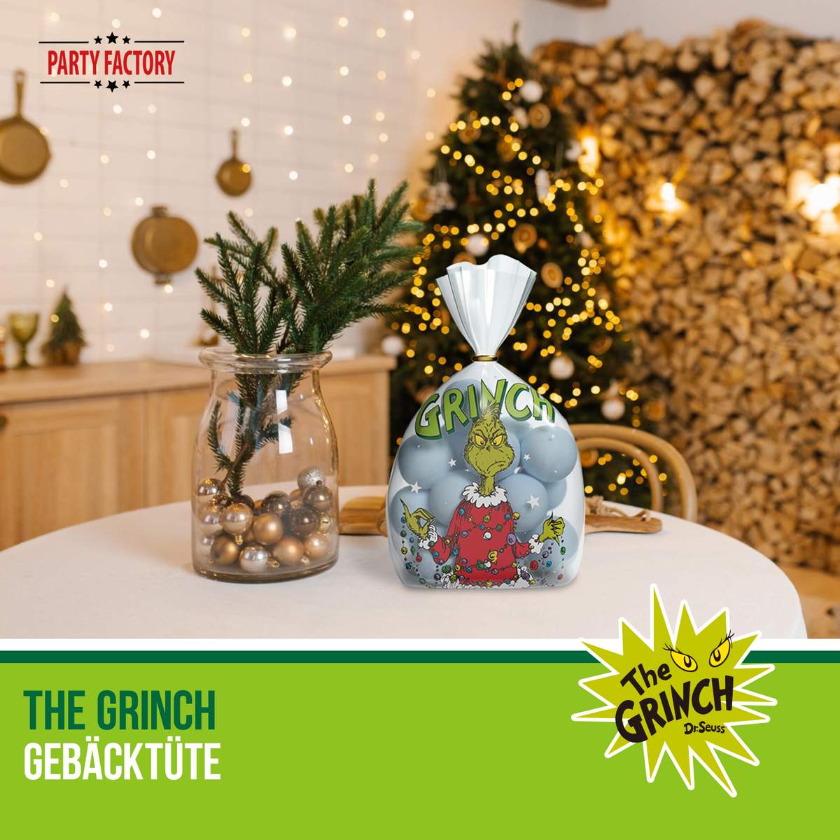 The Grinch Gebäcktüten 8er Set – Geschenkbeutel Weihnachten Party 14