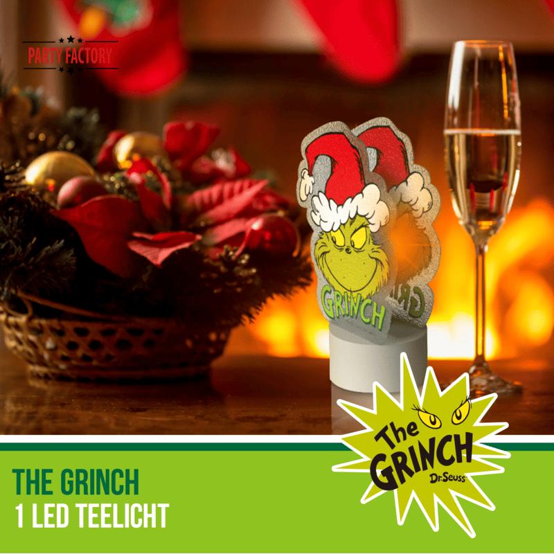 The Grinch LED Tealight - Christmas Decoration Figurine Green Red Christmas 9