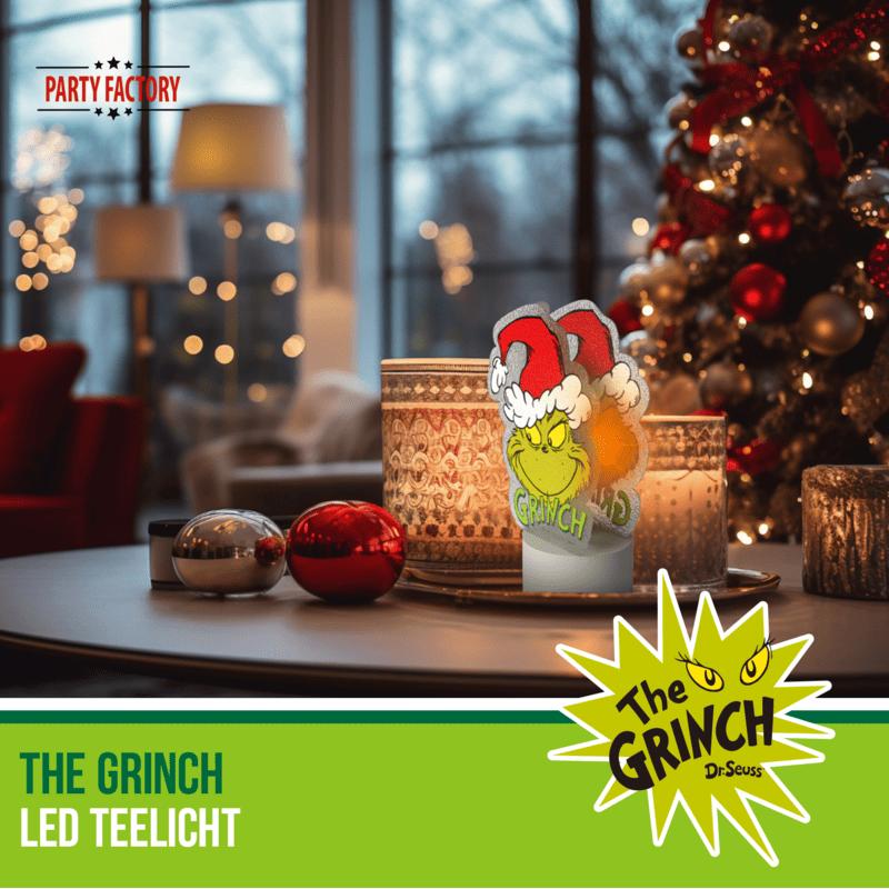 The Grinch LED Tealight - Christmas Decoration Figurine Green Red Christmas 12
