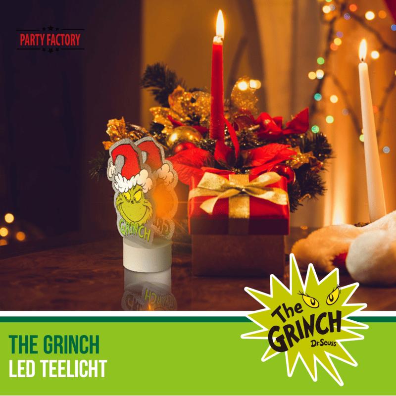 The Grinch LED Tealight - Christmas Decoration Figurine Green Red Christmas 13