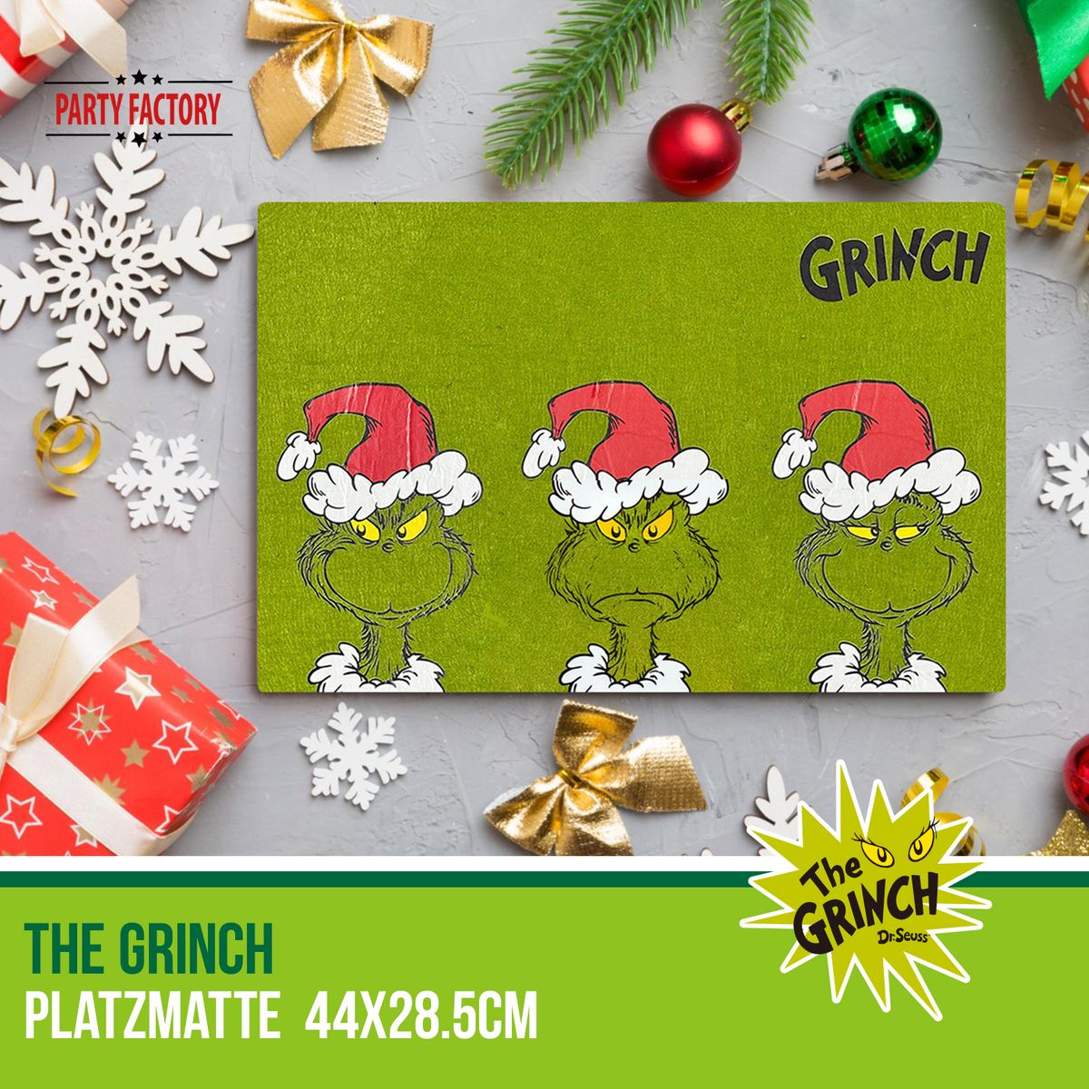 The Grinch Platzmatte Filz 45x30 cm grün – Weihnachtsdeko für Esstisch 11