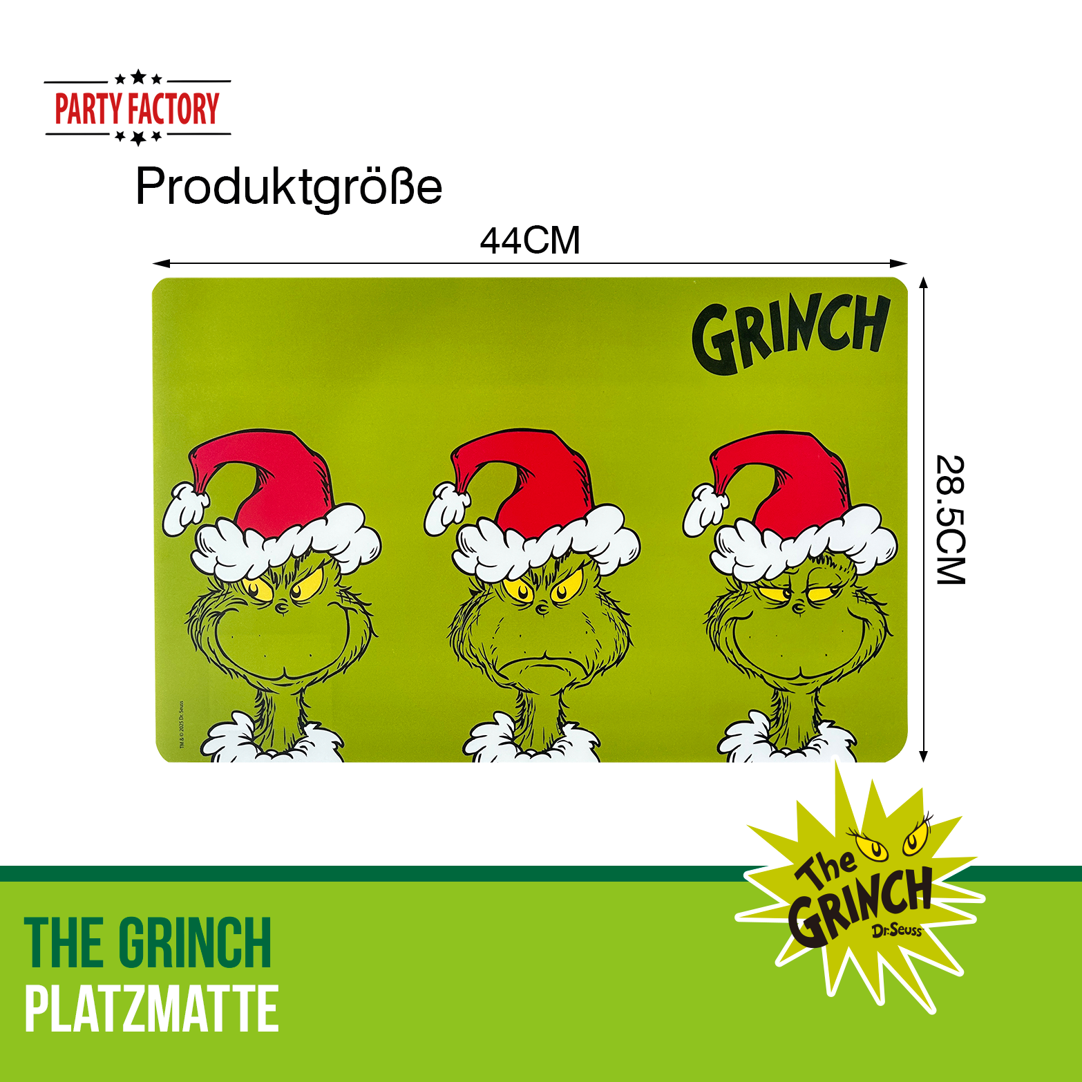 The Grinch Placemat Felt 45x30 cm Green - Christmas Decoration for Dining Table 10