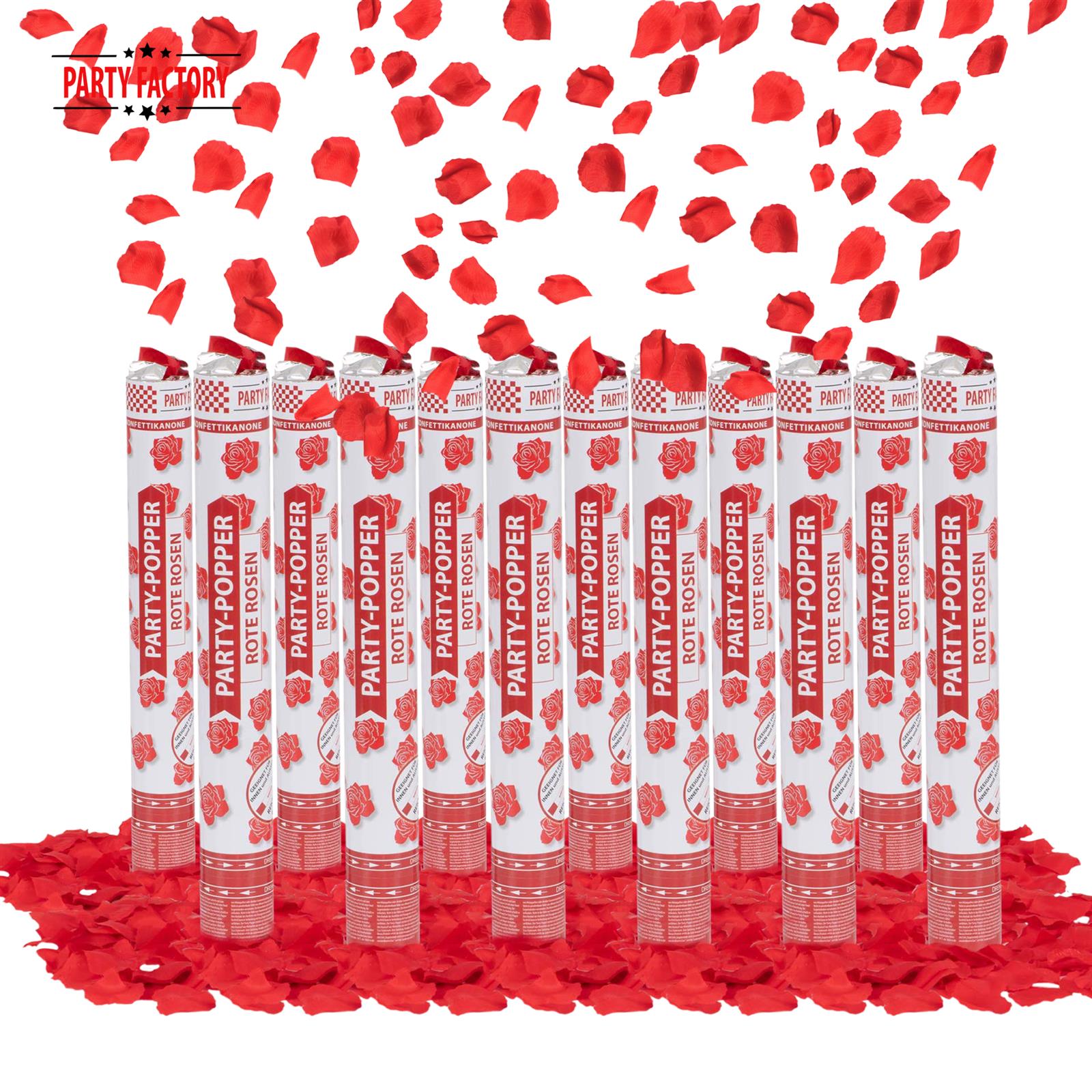 Party Popper 40cm Red Roses 8