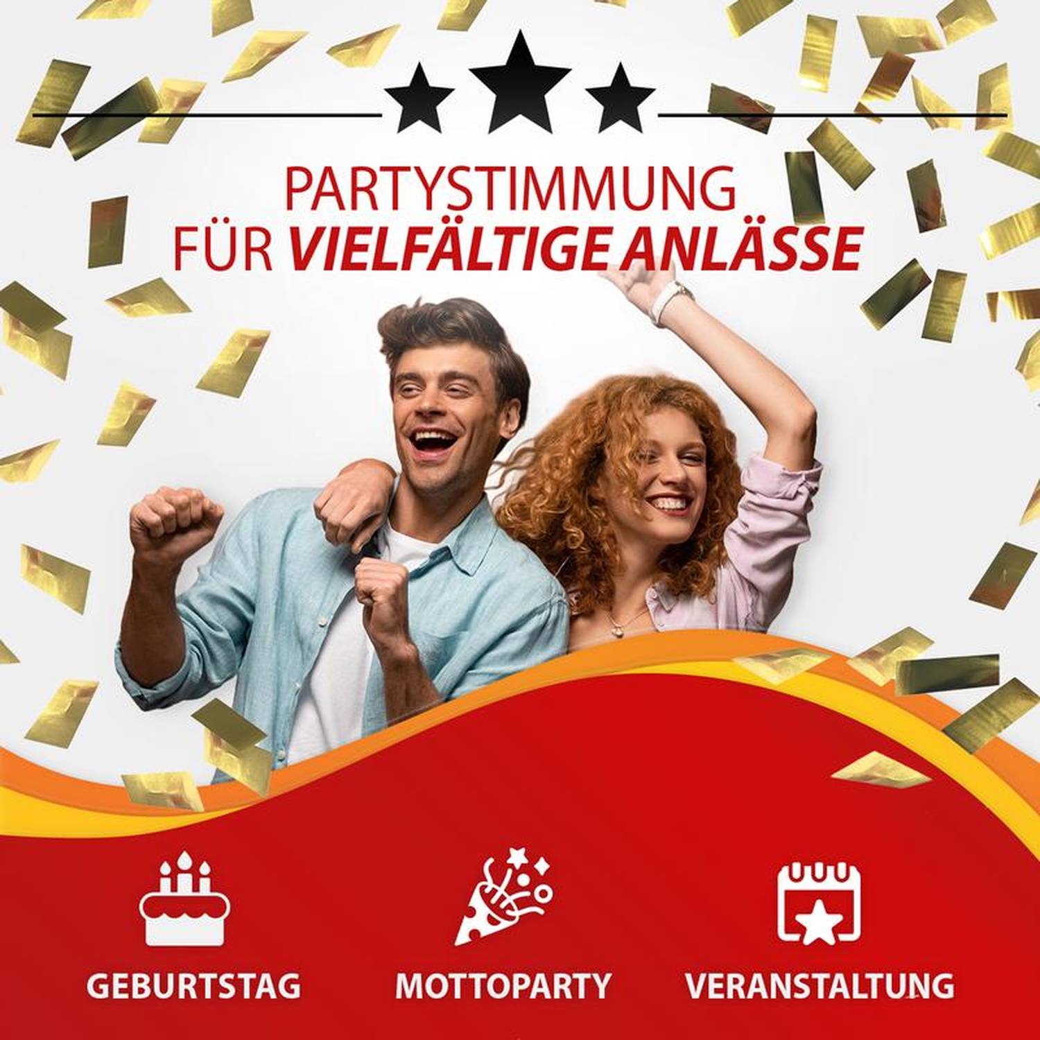 Party Poppers Gold Rain 9