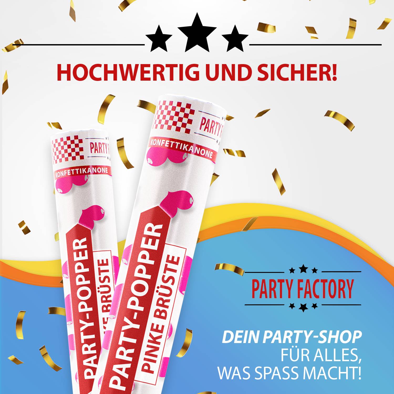Party Popper 40cm Pink Breasts 7