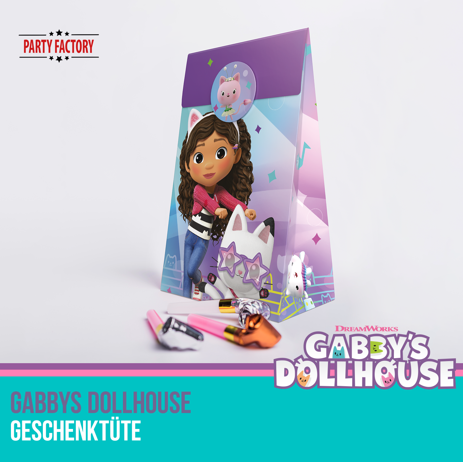 Gabby’s Dollhouse Geschenktüten 10 Stück – Partytüten für Kindergeburtstag 4