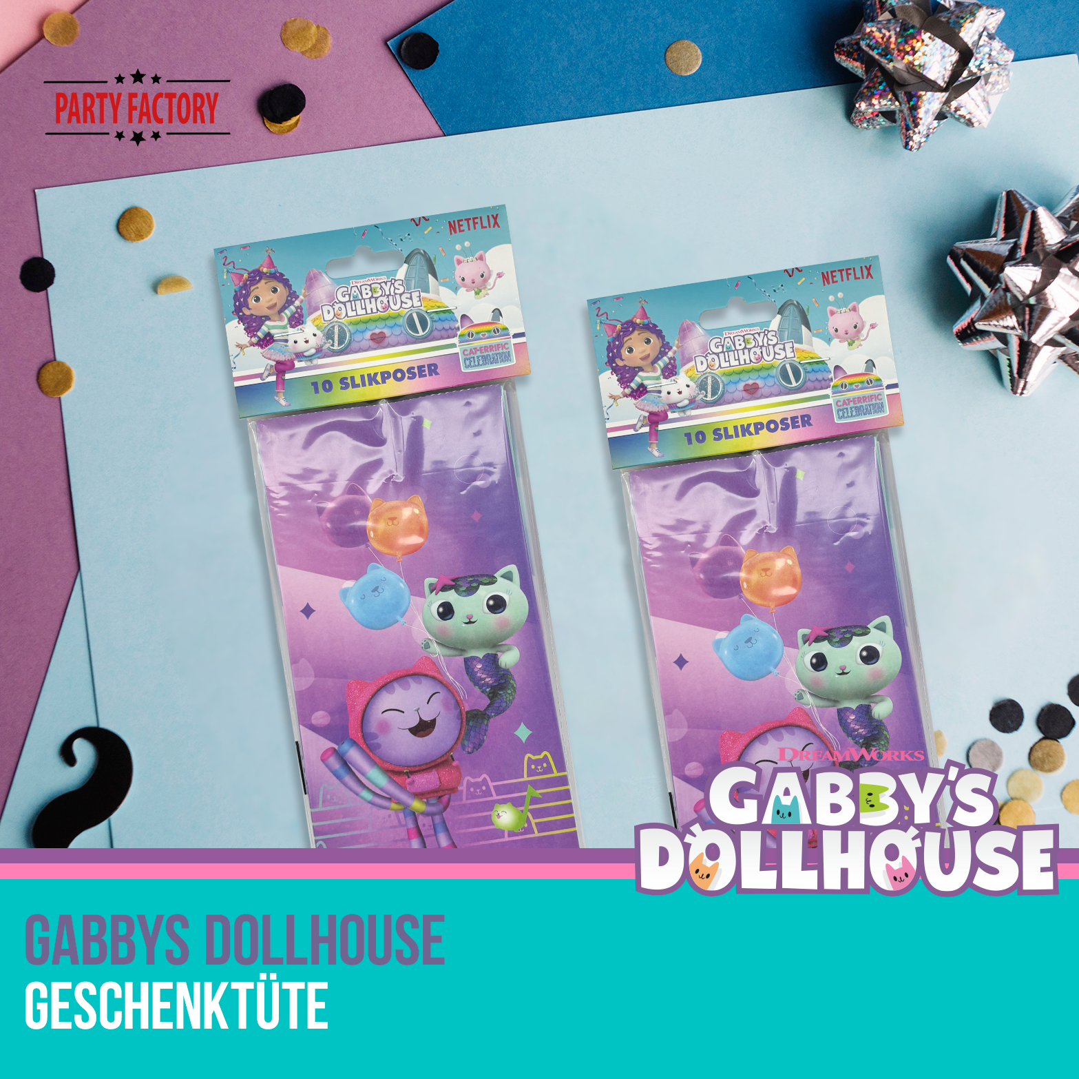 Gabby’s Dollhouse Geschenktüten 10 Stück – Partytüten für Kindergeburtstag 6