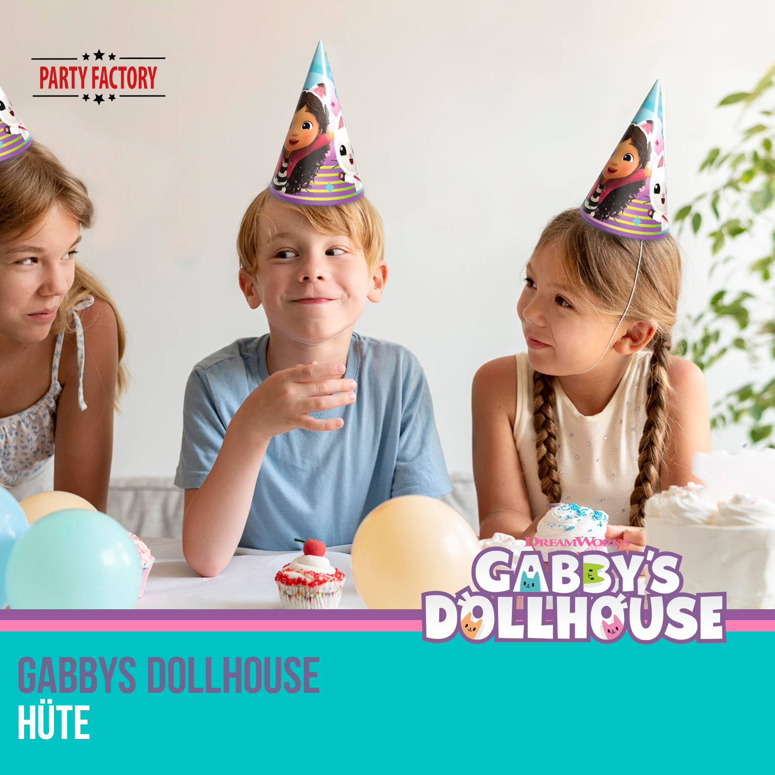 Gabby's Dollhouse Party Hats 10 Pieces - Colorful Birthday Hats for Kids' Party 2