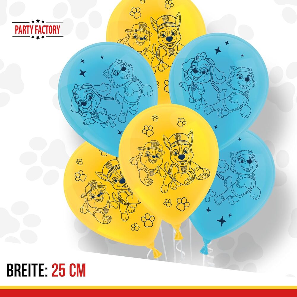 Paw Patrol Set of 10 Latex Balloons Ø25 cm 10