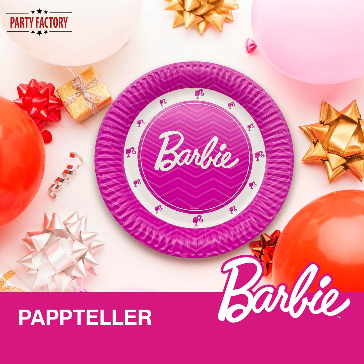 Barbie Papp-Teller 23cm – 8 Stück 9