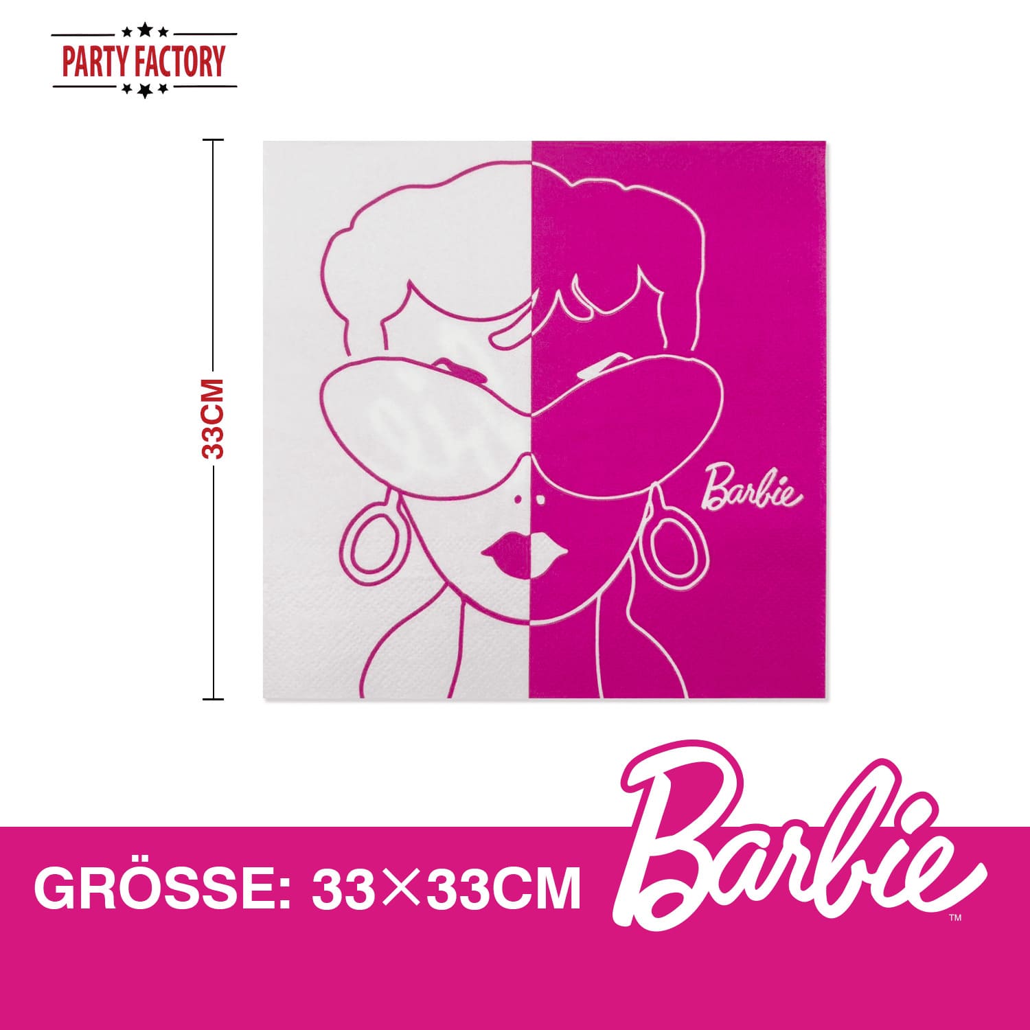 Barbie Servietten 3-lagig – 20er Pack Geburtstag 10