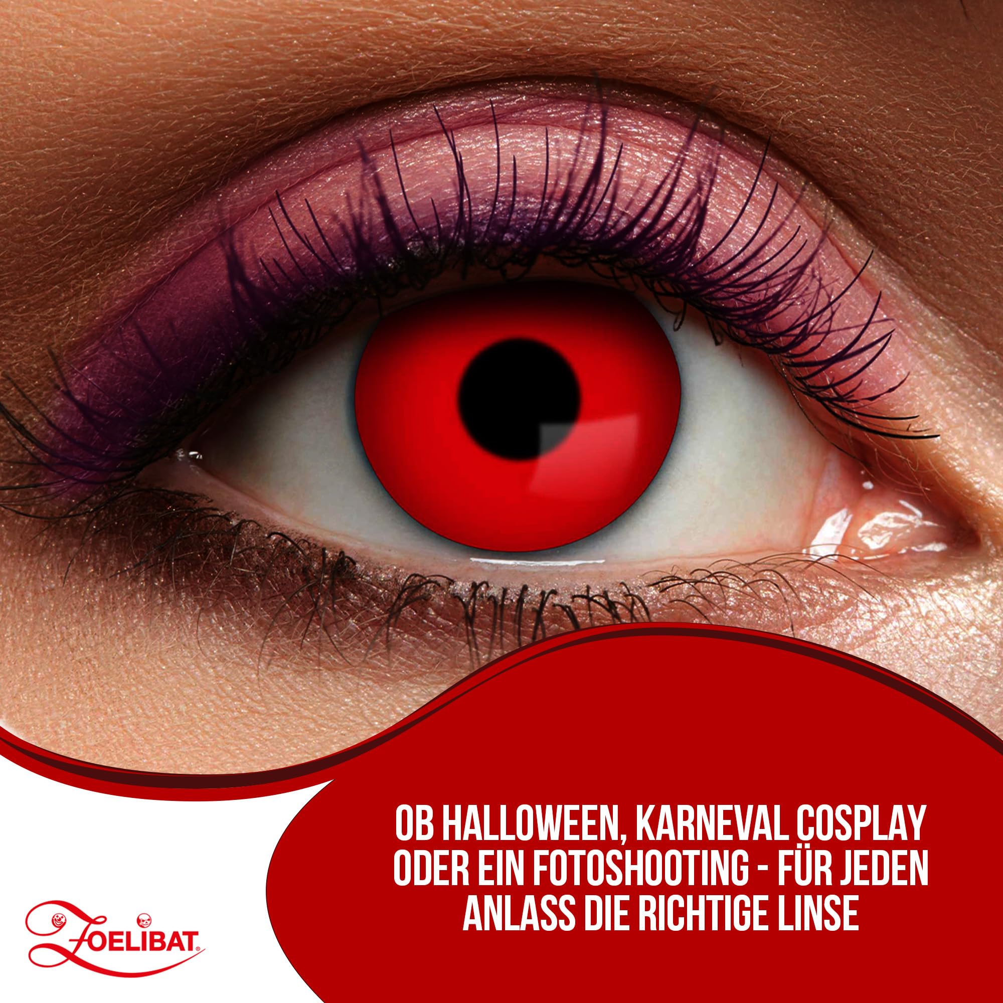 Zoelibat Eyecatcher Weekly Contact Lenses Red Devil 14