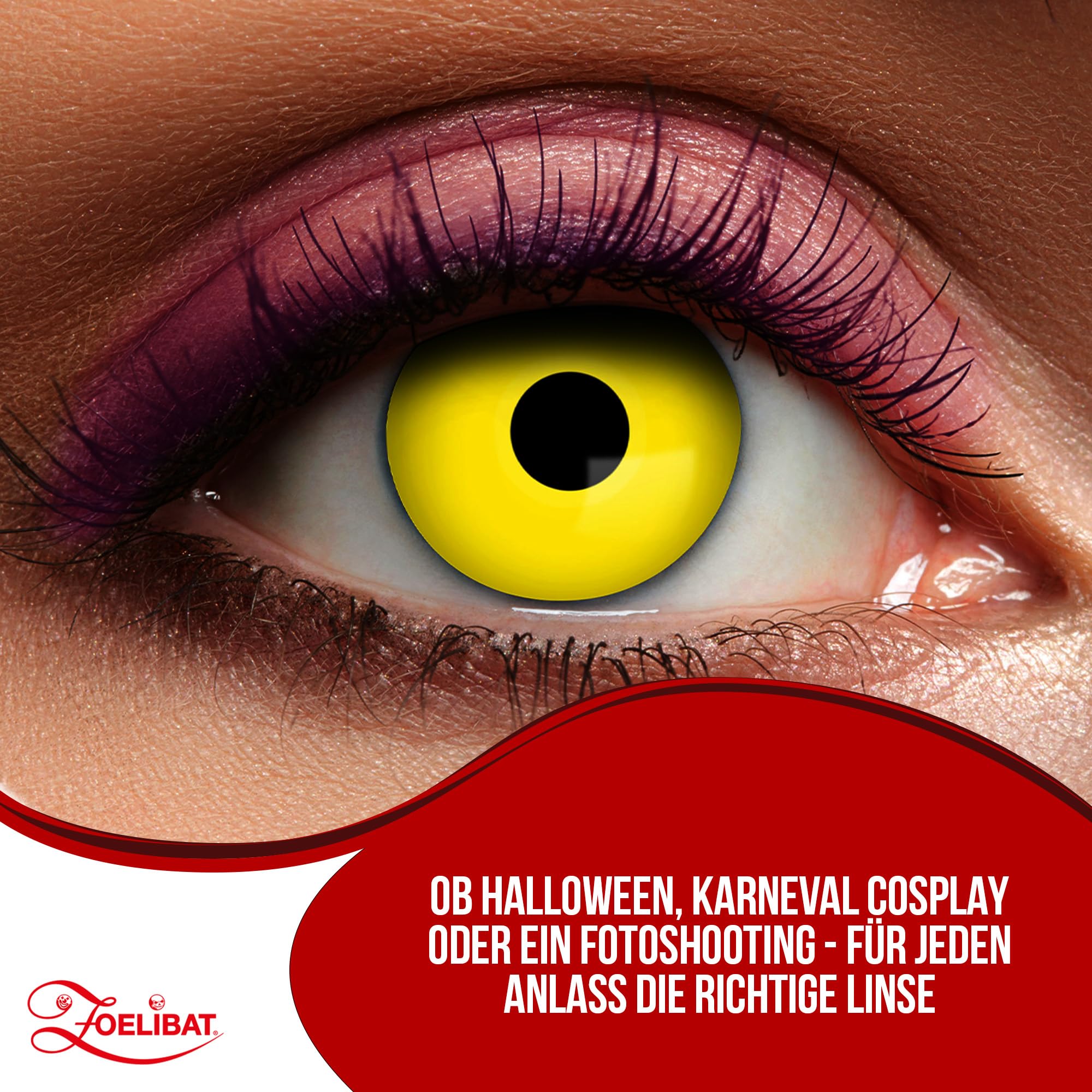 Zoelibat Eyecatcher Wochen-Kontaktlinsen Yellow Crow Eye 13