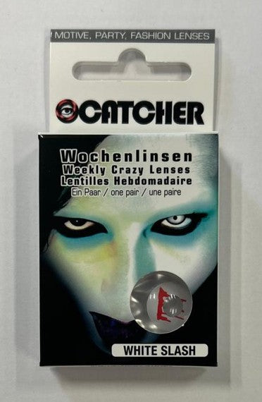 Zoelibat Eyecatcher Wochen-Kontaktlinsen White Slash 15