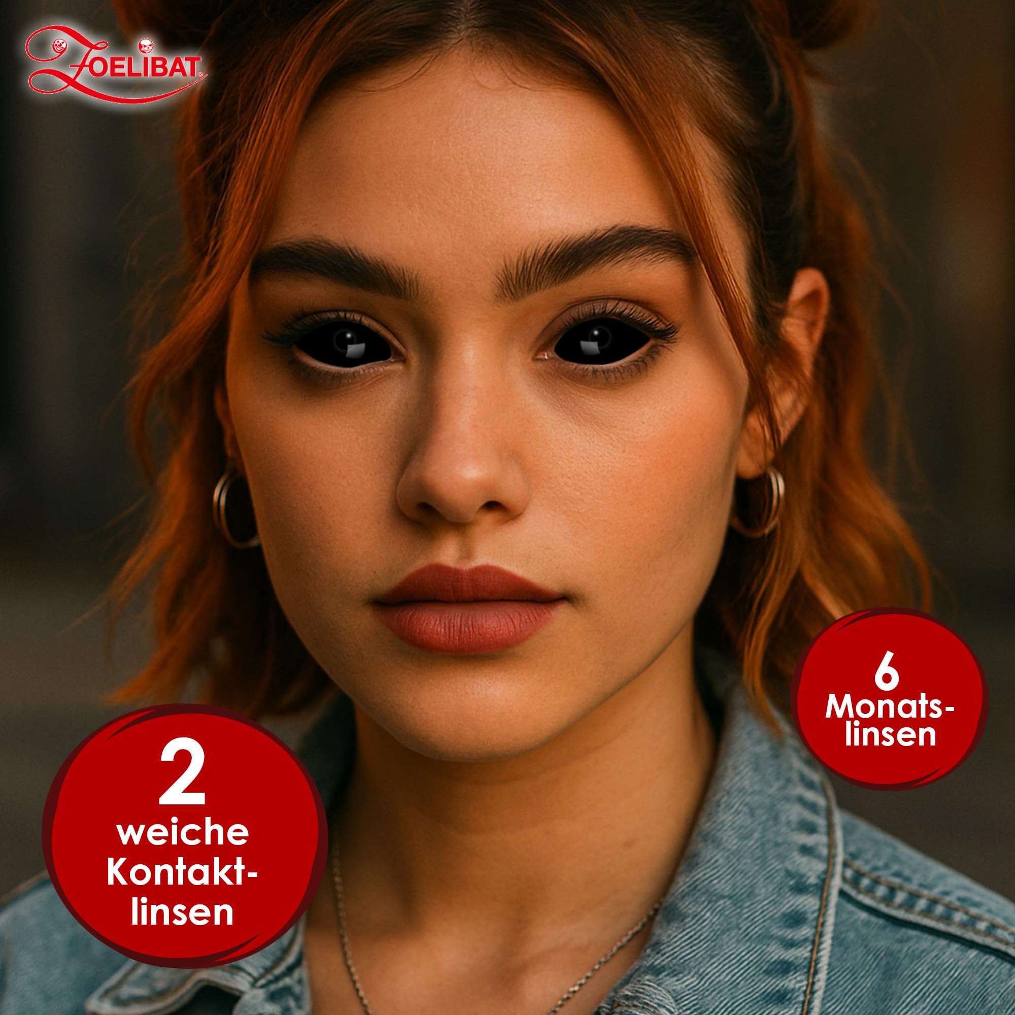 Zoelibat Eyecatcher Sclera 6 Monats-Kontaktlinsen Black Eye 9