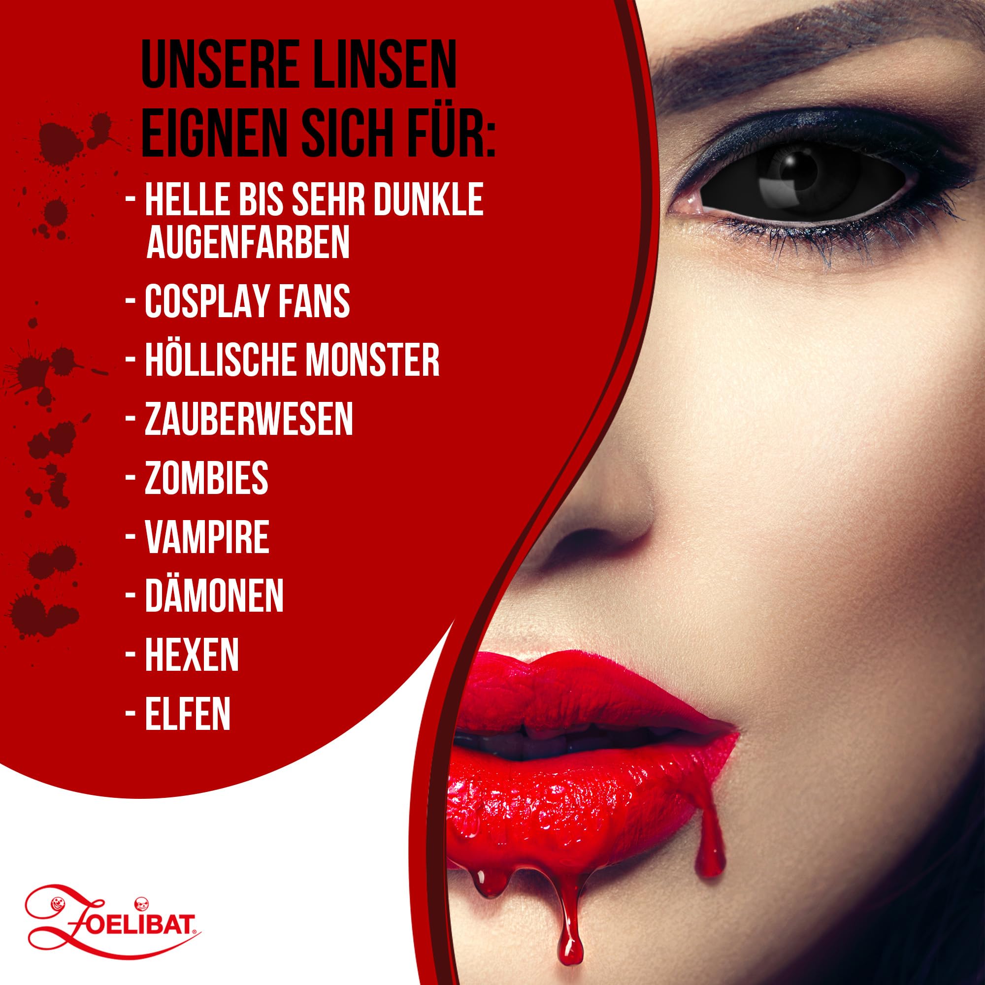Zoelibat Eyecatcher Sclera 6 Monats-Kontaktlinsen Black Eye 11