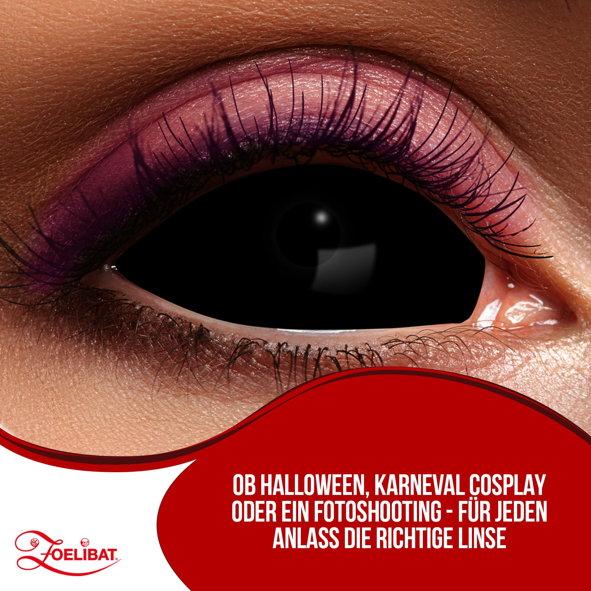 Zoelibat Eyecatcher Sclera 6 Monats-Kontaktlinsen Black Eye 13