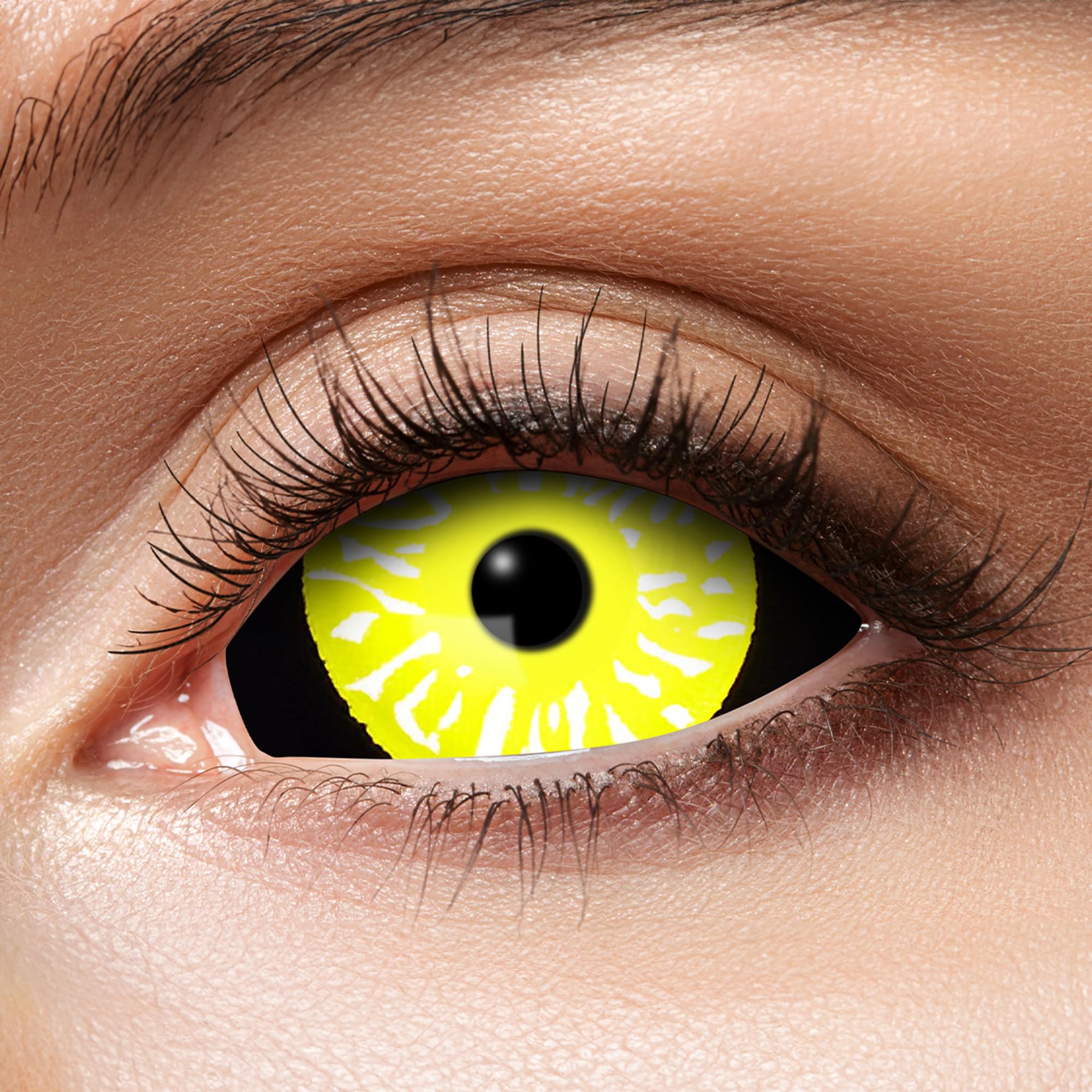 Zoelibat Eyecatcher Sclera 6 Monthly Contact Lenses Black Yellow 8