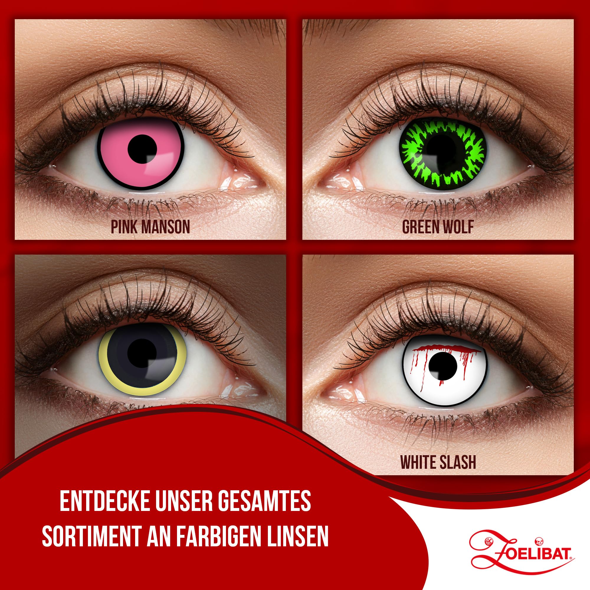 Zoelibat Eyecatcher UV 12 Monthly Contact Lenses Flash Eclipse 14