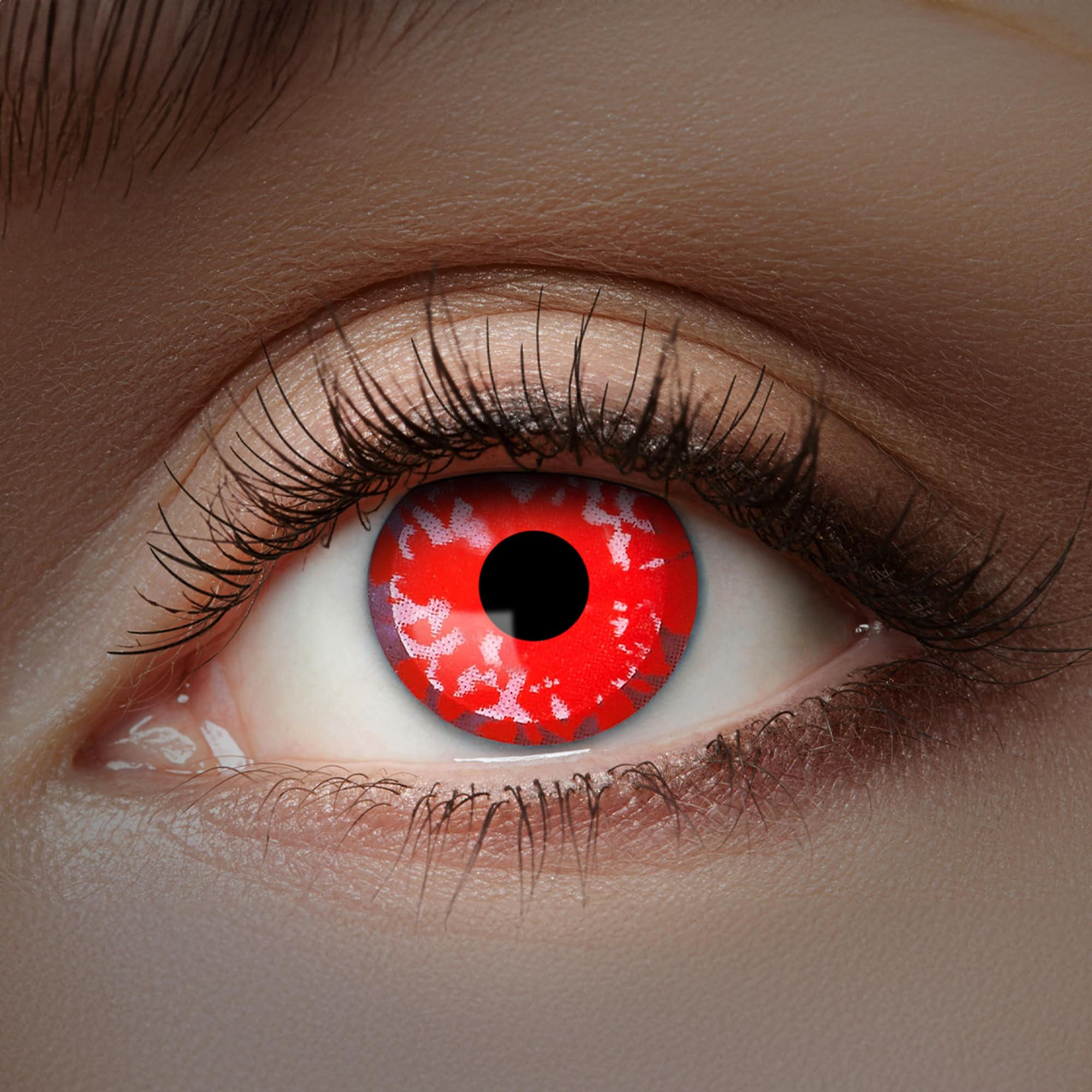 Zoelibat Eyecatcher UV 12 Monthly Contact Lenses Flash Red Diamond 9