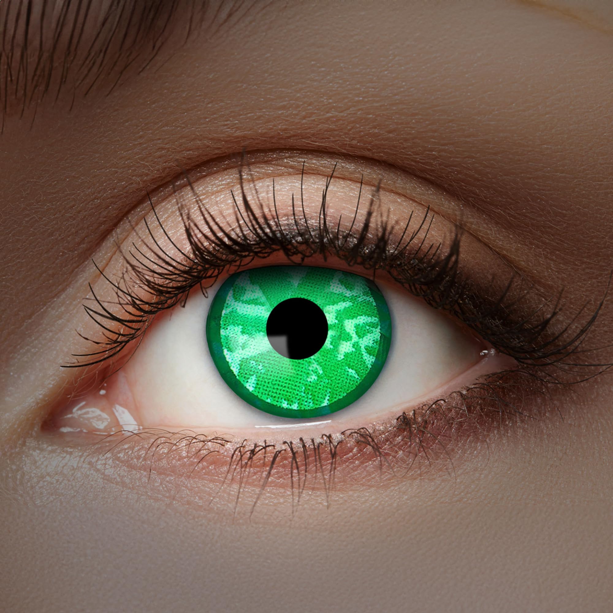 Zoelibat Eyecatcher UV 12 Monthly Contact Lenses Flash Green Diamond 8