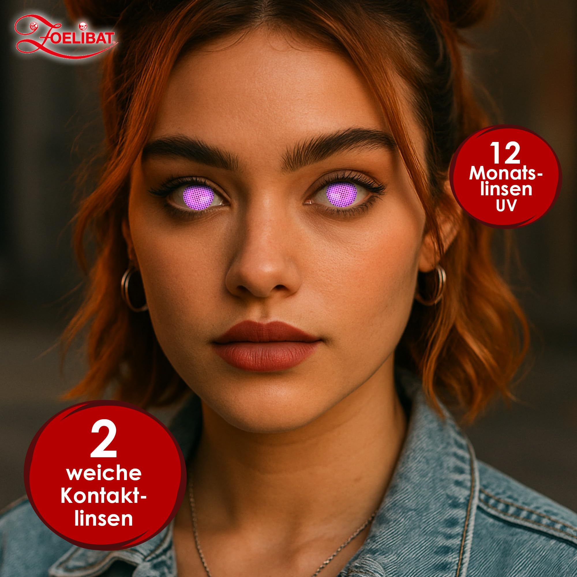 Zoelibat Eyecatcher UV 12 Monthly Contact Lenses Flash Pink Screen 10