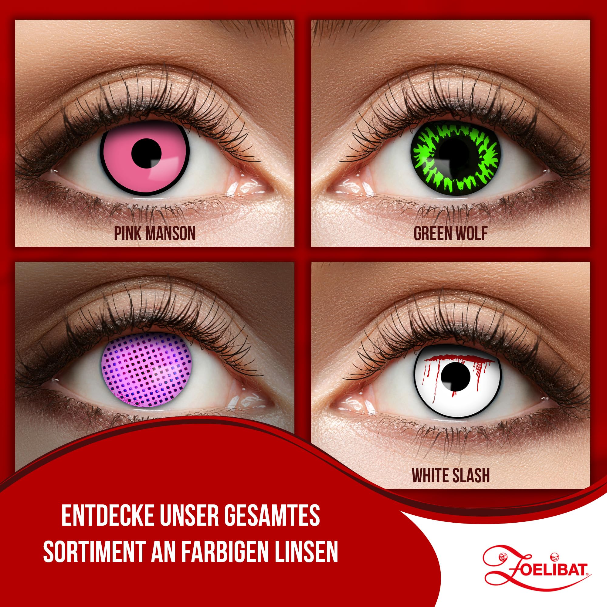 Zoelibat Eyecatcher UV 12 Monthly Contact Lenses Flash Pink Screen 15