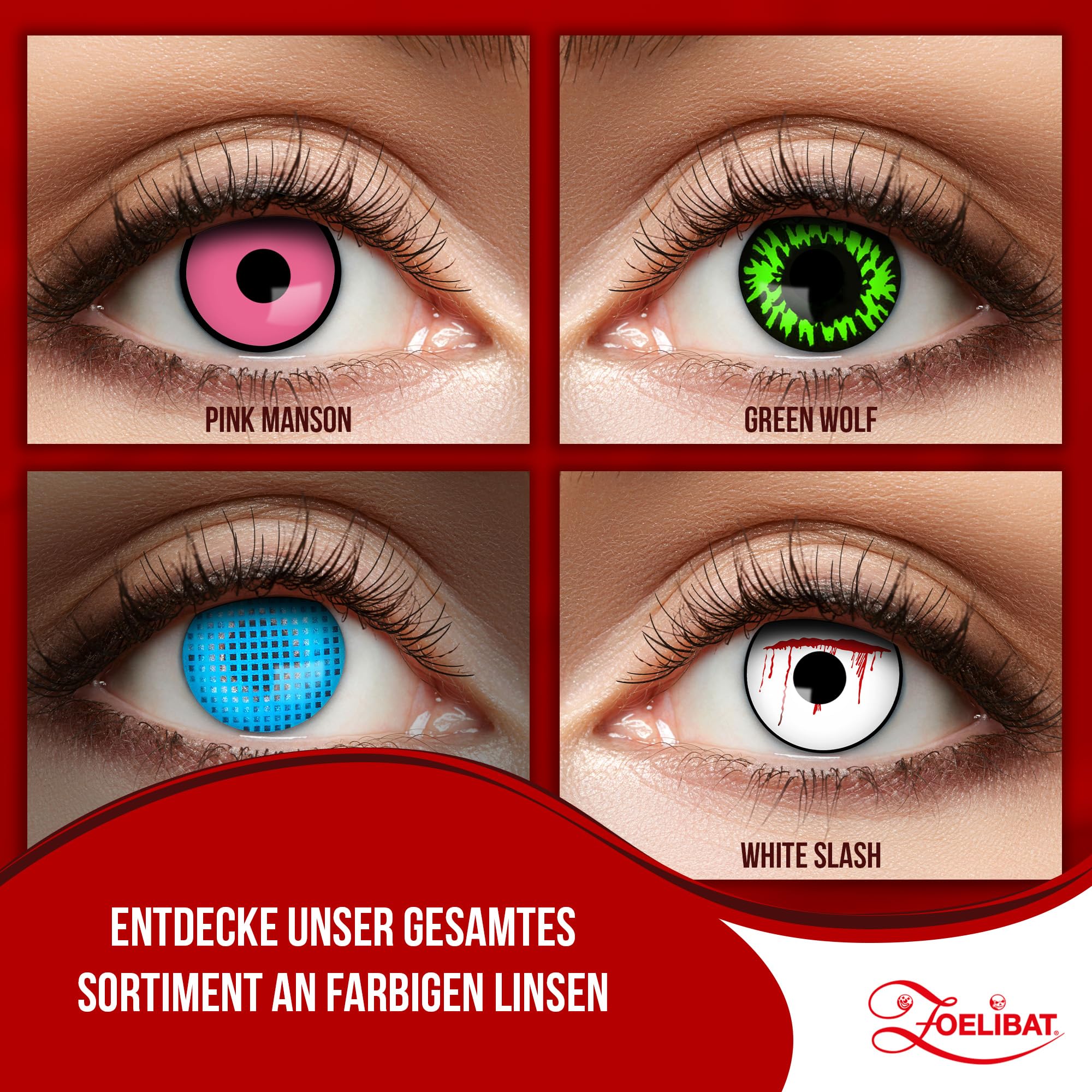 Zoelibat Eyecatcher UV 12 Monthly Contact Lenses Flash Blue Screen 12