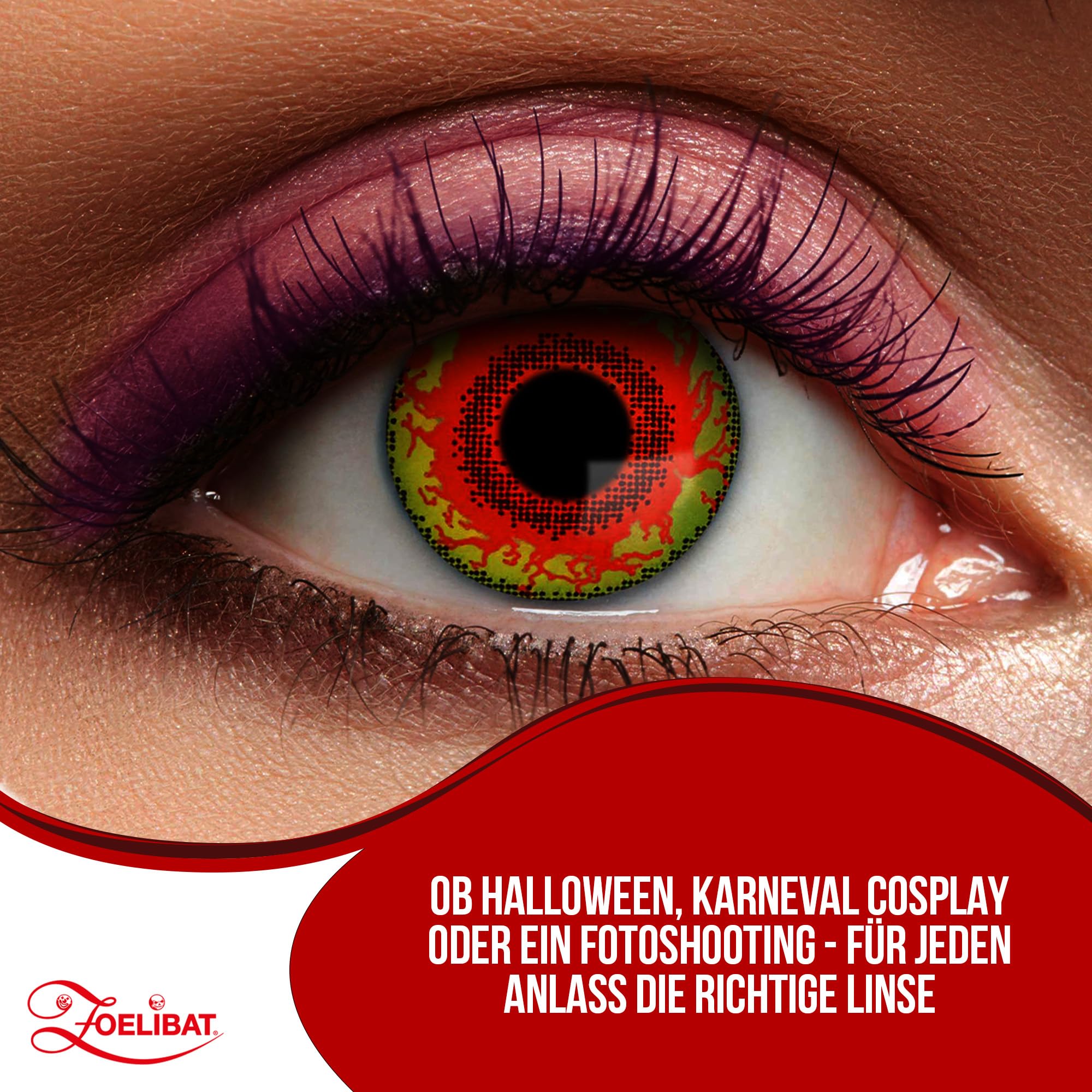 Zoelibat Eyecatcher 12-month contact lenses Red Monster 15
