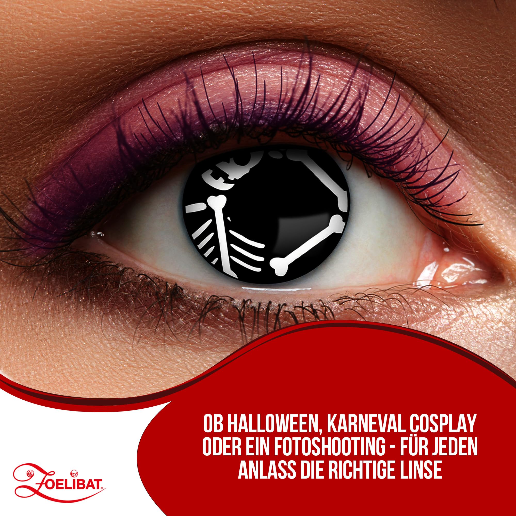 Zoelibat Eyecatcher 12-month contact lenses Skeleton 12