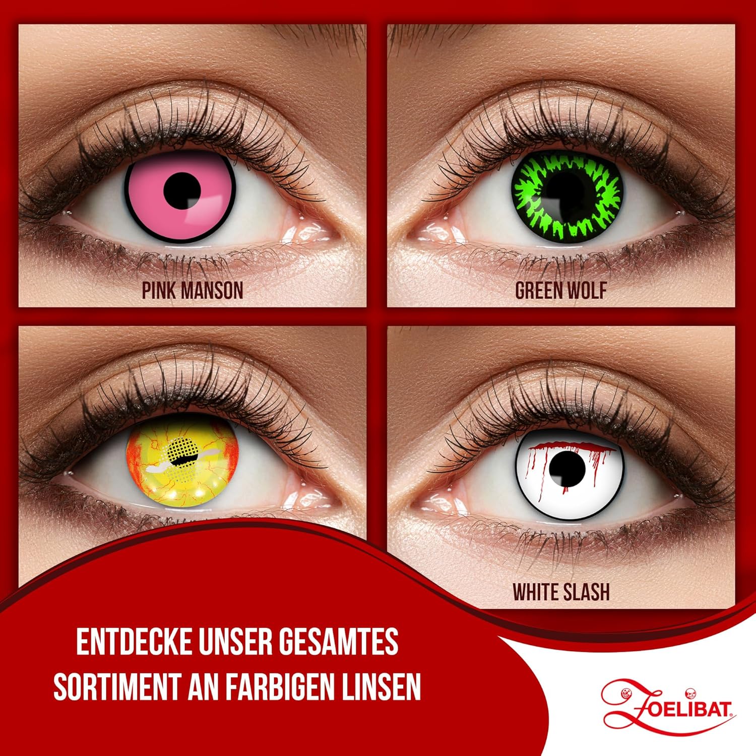 Zoelibat Eyecatcher 12-month contact lenses Fireball 14