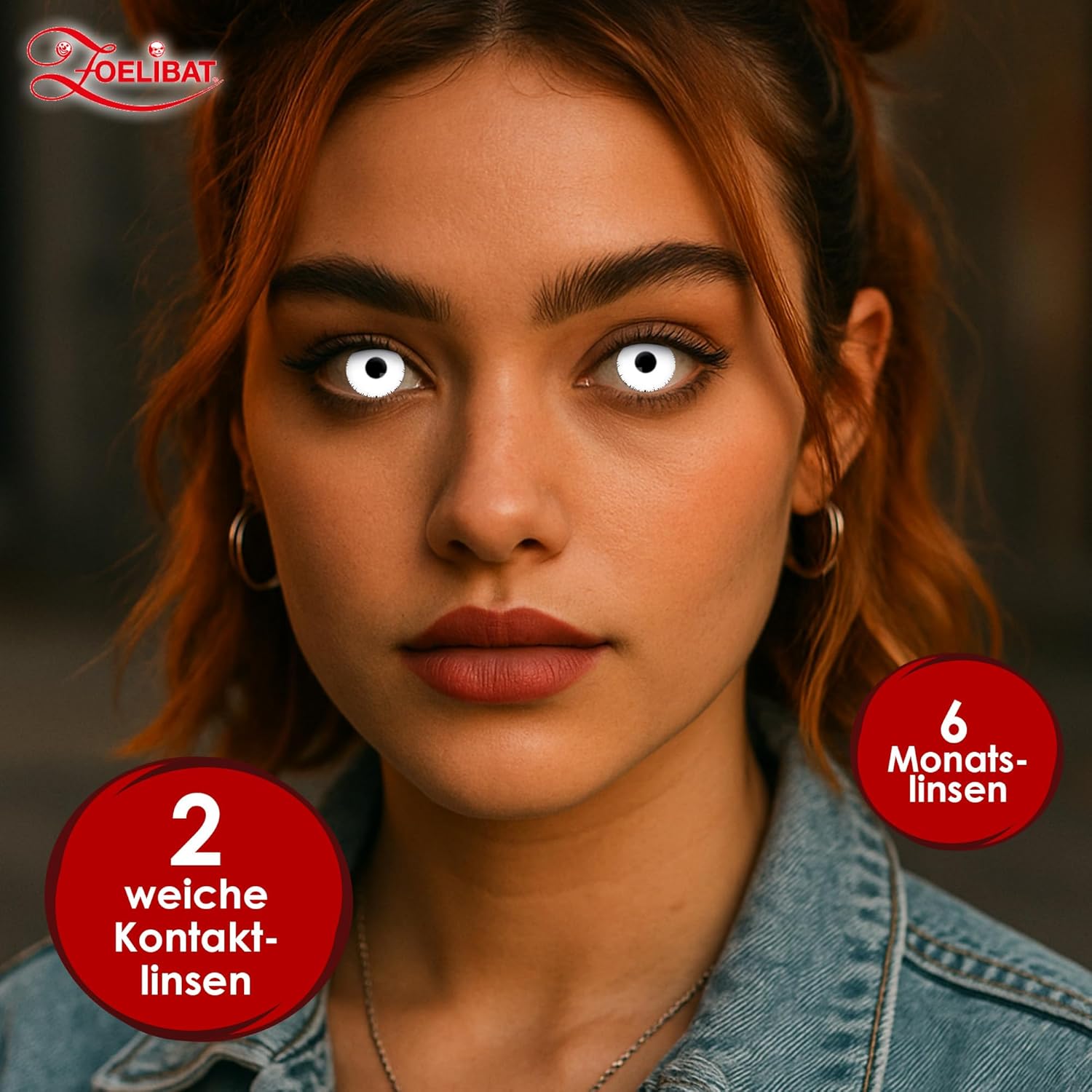 Zoelibat Eyecatcher Mini-Sclera 6 Monats-Kontaktlinsen Angelic White 9