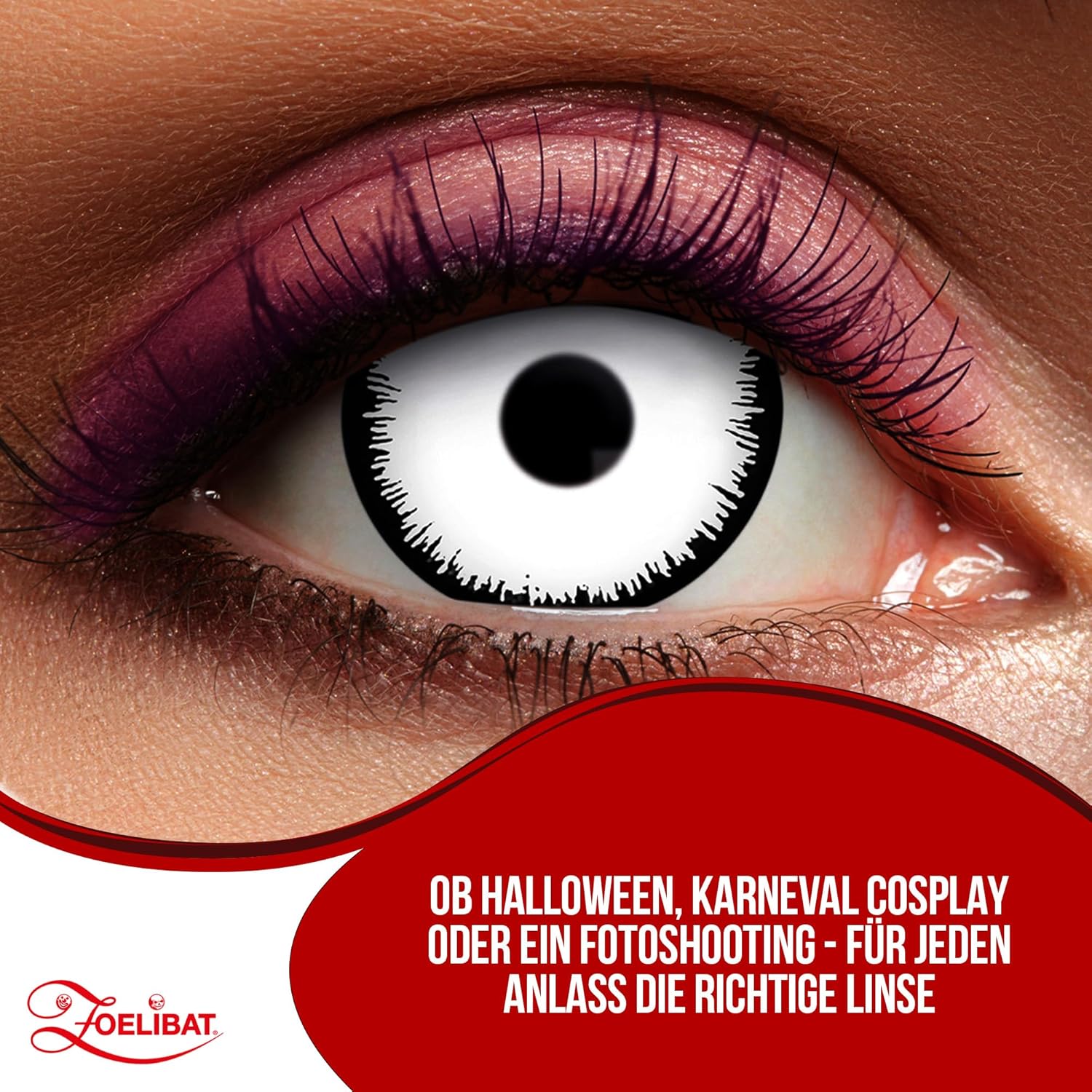 Zoelibat Eyecatcher Mini-Sclera 6 Monats-Kontaktlinsen Angelic White 13